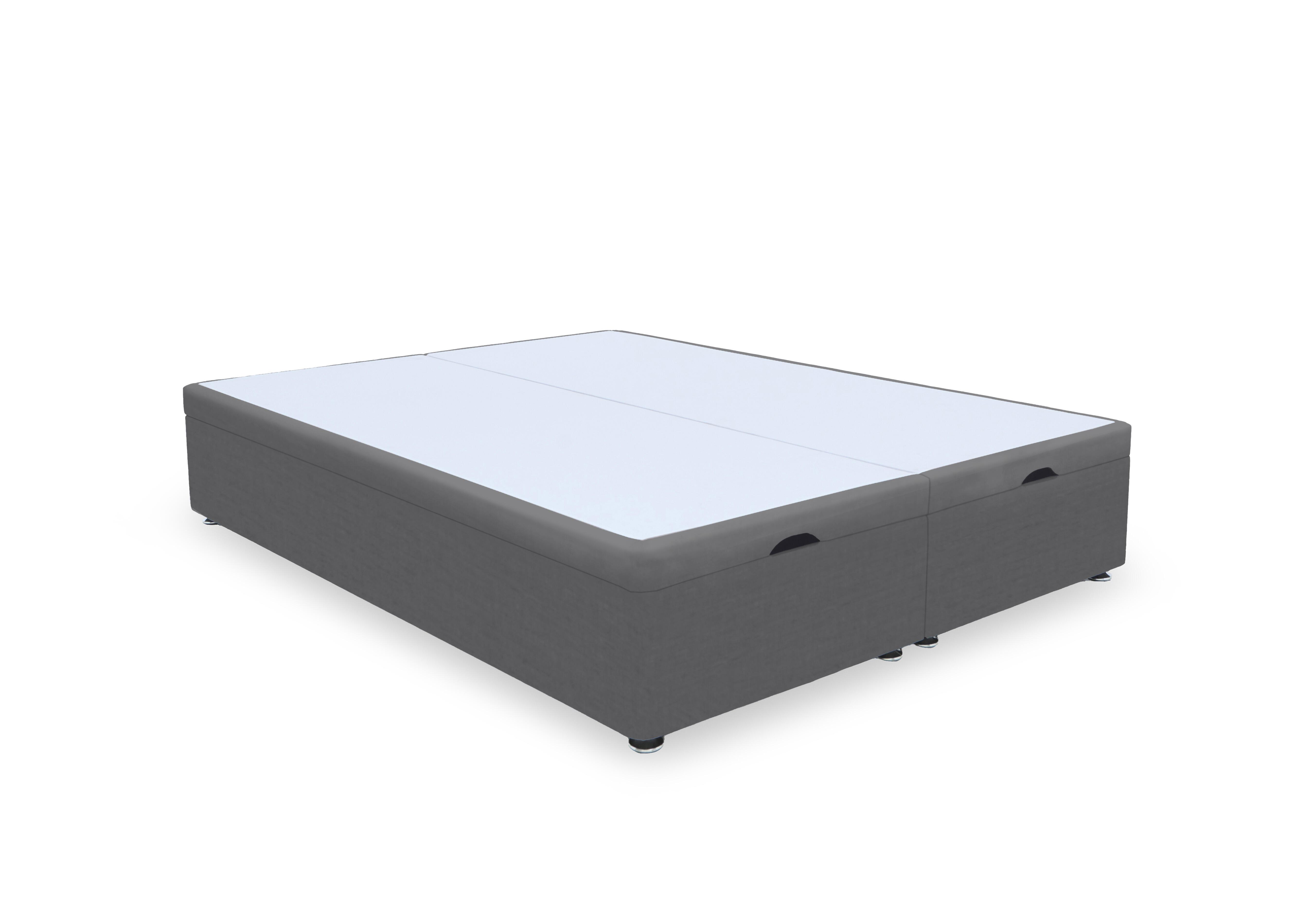 Artisan Premium Platform Top Manual End Lift Ottoman Divan Base in Plush Dark Grey on Furniture Village