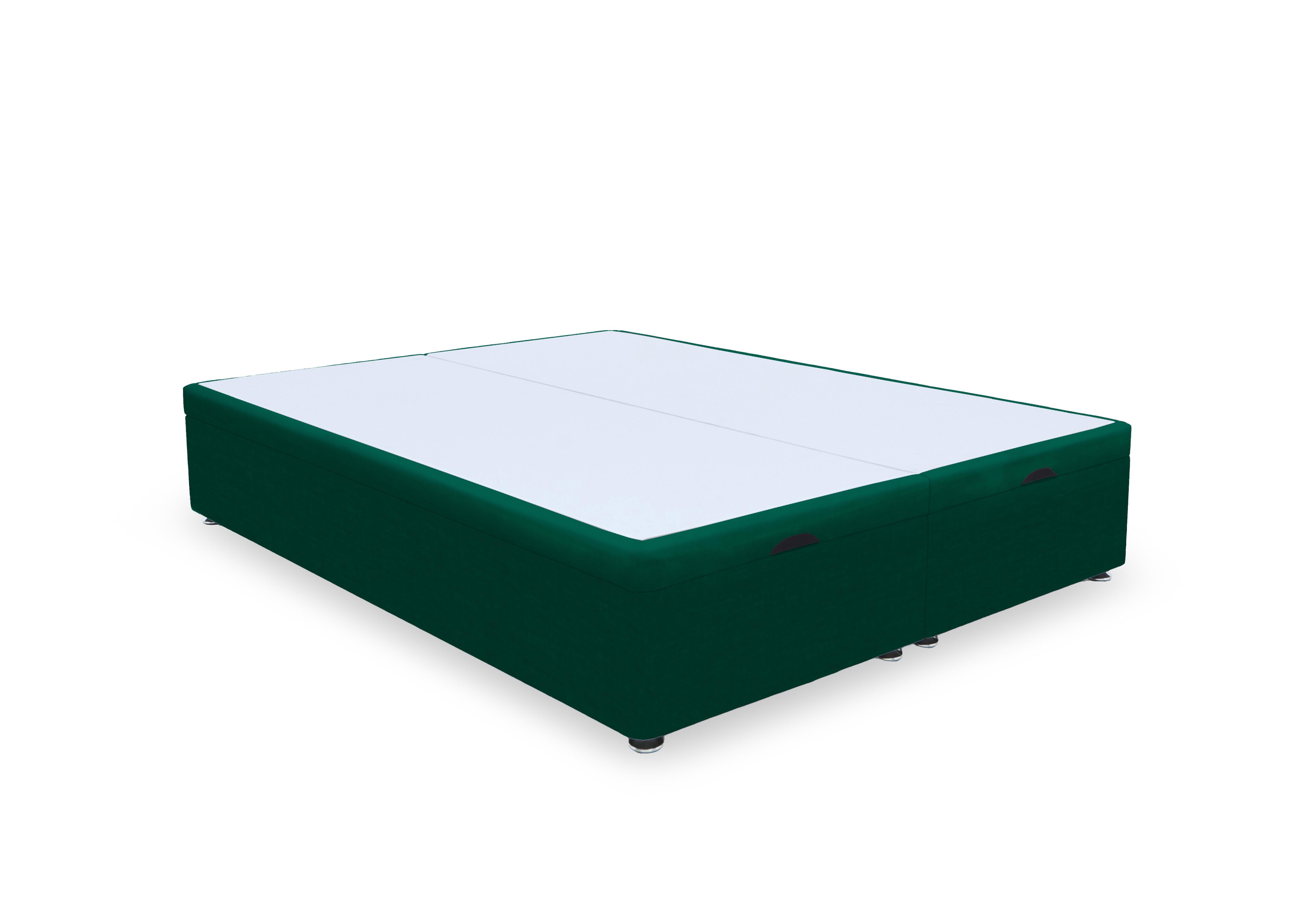 Artisan Premium Platform Top Manual End Lift Ottoman Divan Base in Plush Emerald on Furniture Village