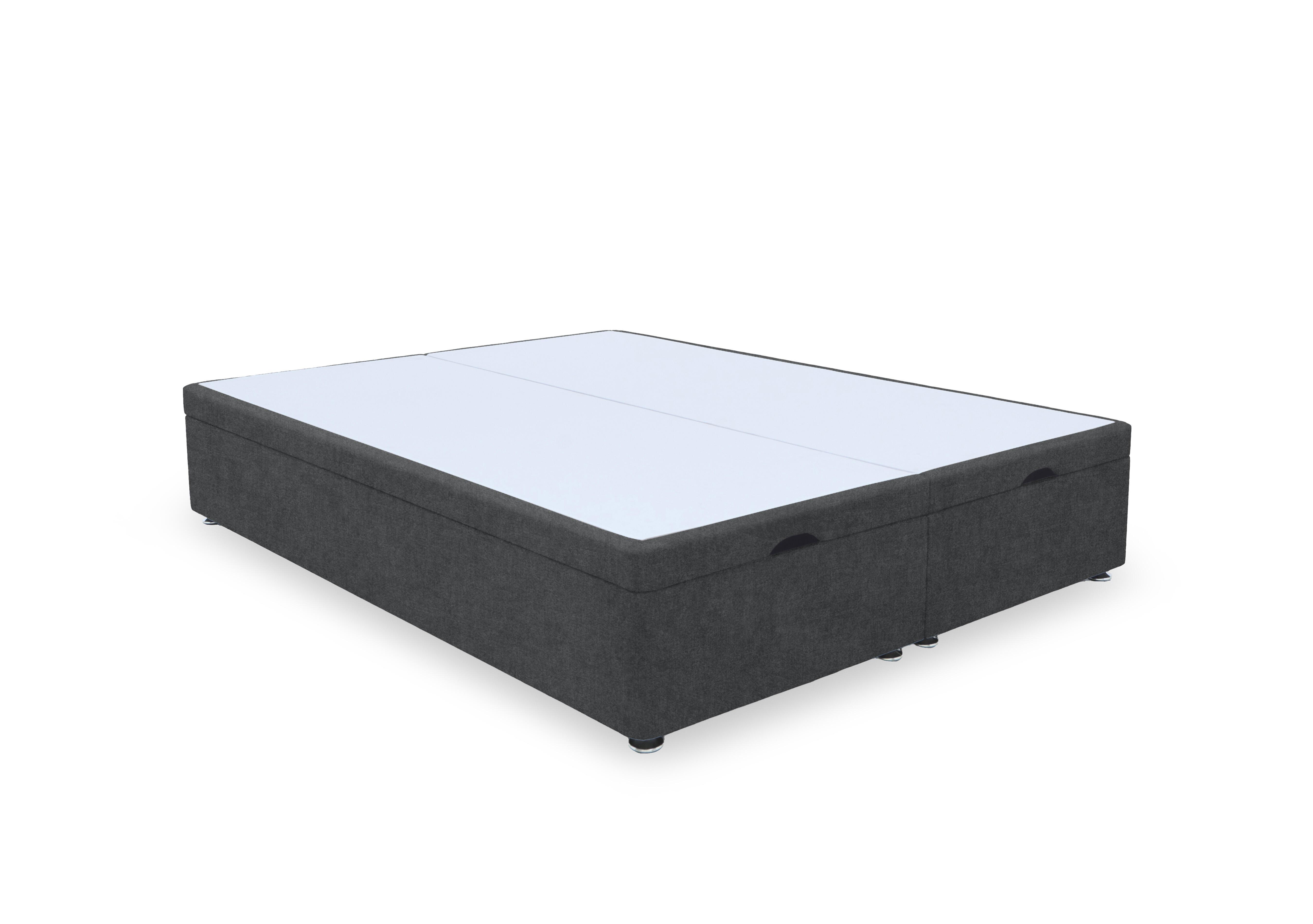 Artisan Premium Platform Top Manual End Lift Ottoman Divan Base in Tweed Charcoal on Furniture Village