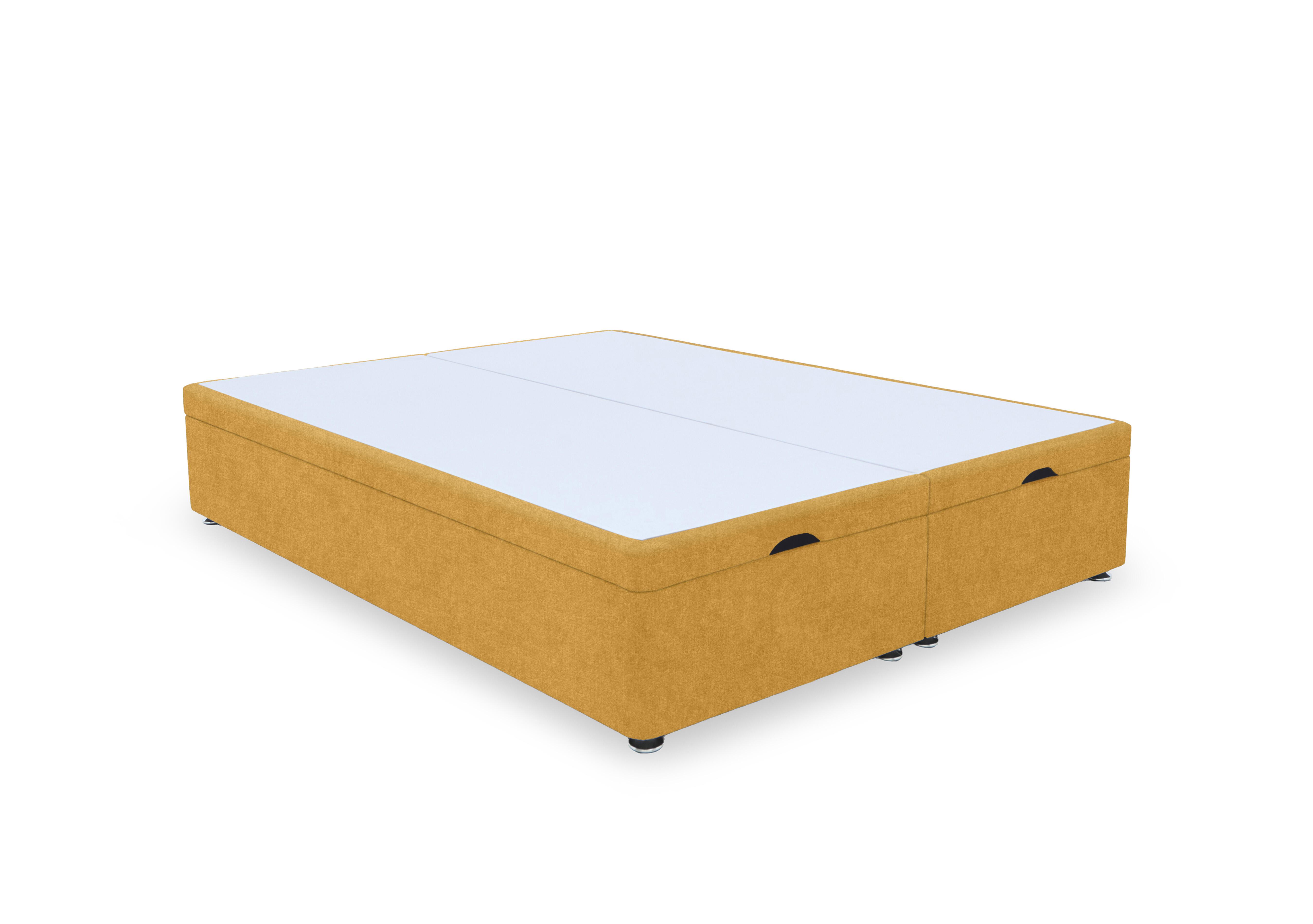 Artisan Premium Platform Top Manual End Lift Ottoman Divan Base in Tweed Mustard on Furniture Village