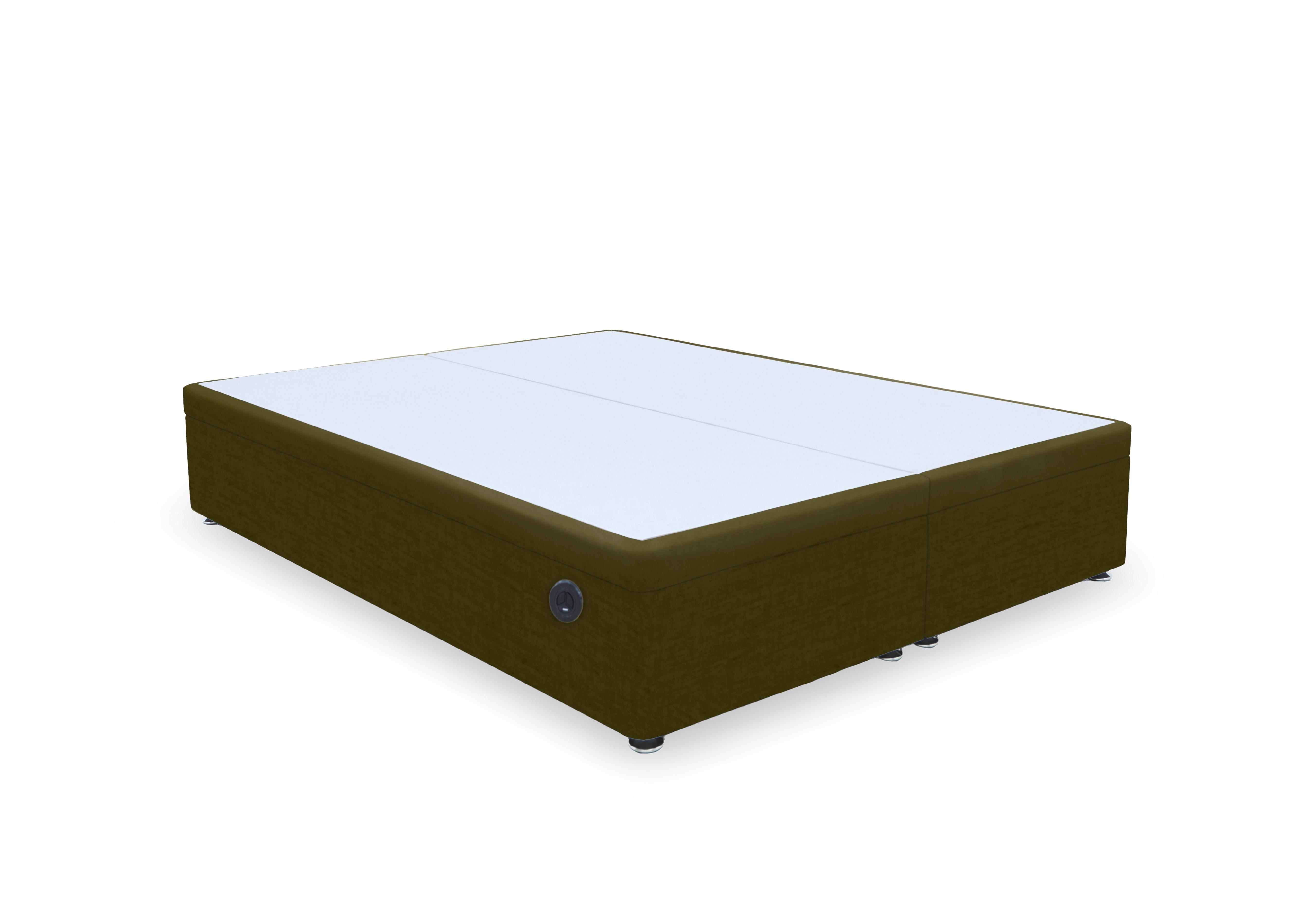 Artisan Premium Electric End Lift Ottoman Divan Base in Milan Khaki on Furniture Village