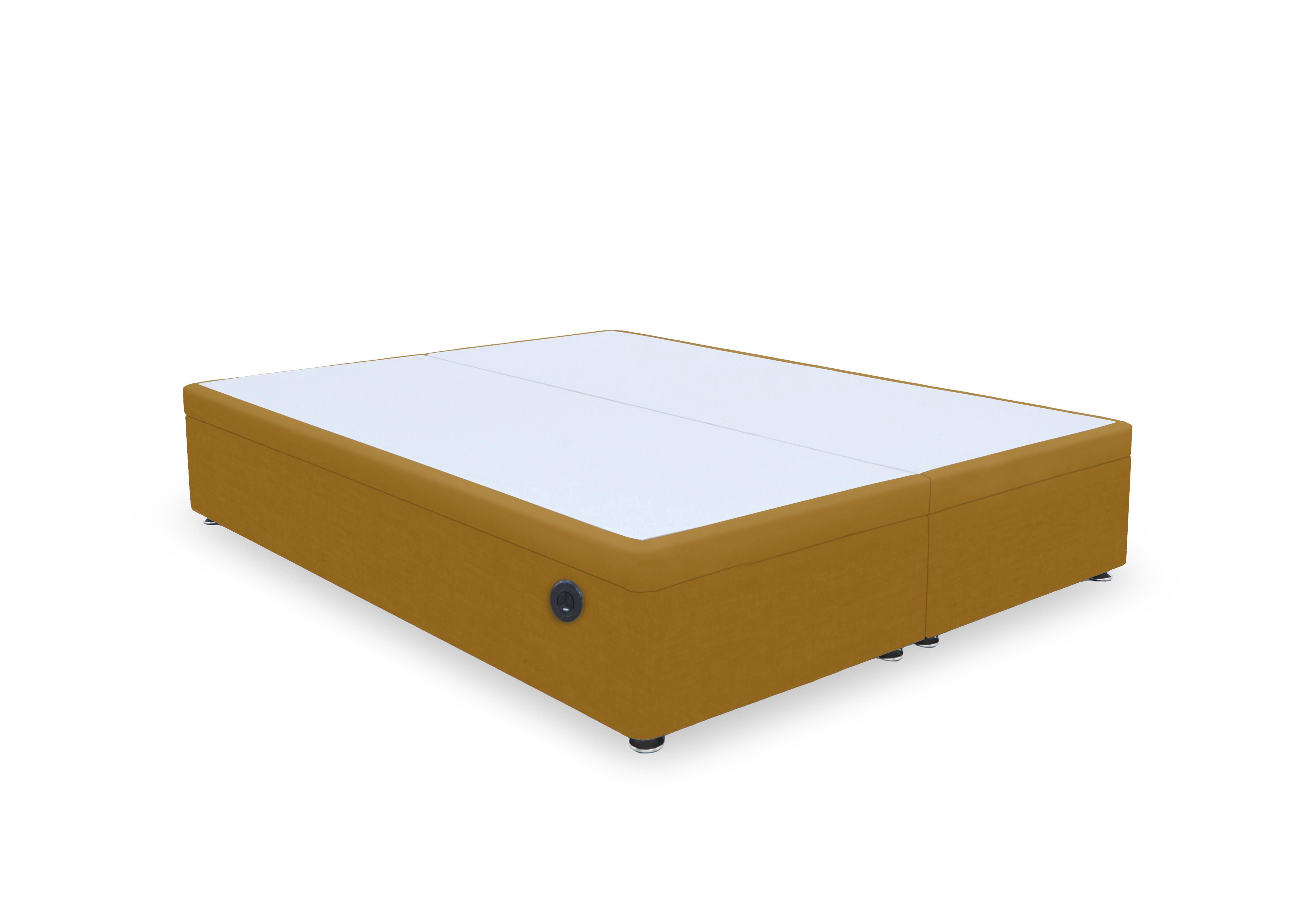 Artisan Premium Electric End Lift Ottoman Divan Base in Plush Corn on Furniture Village