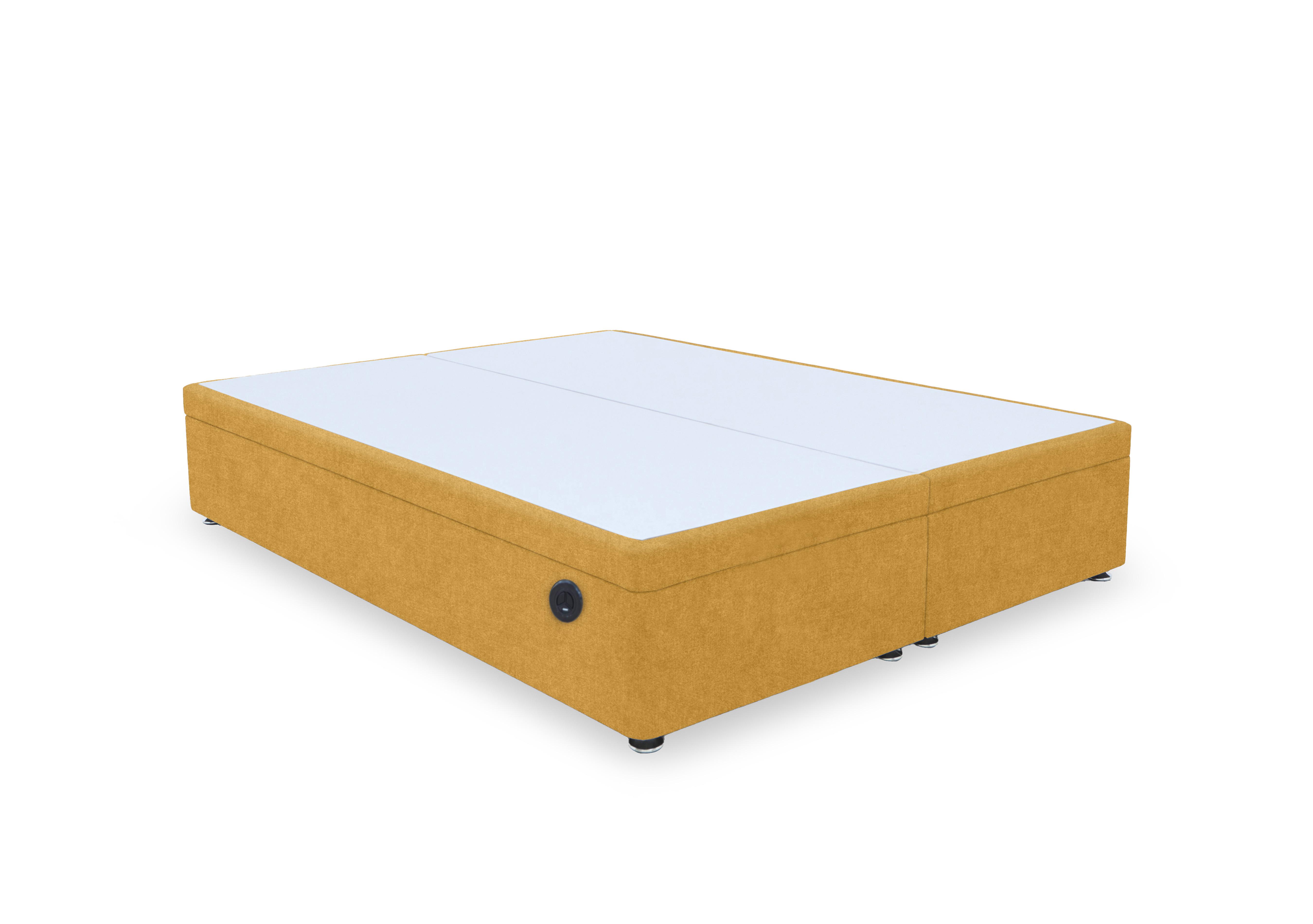 Artisan Premium Electric End Lift Ottoman Divan Base in Tweed Mustard on Furniture Village