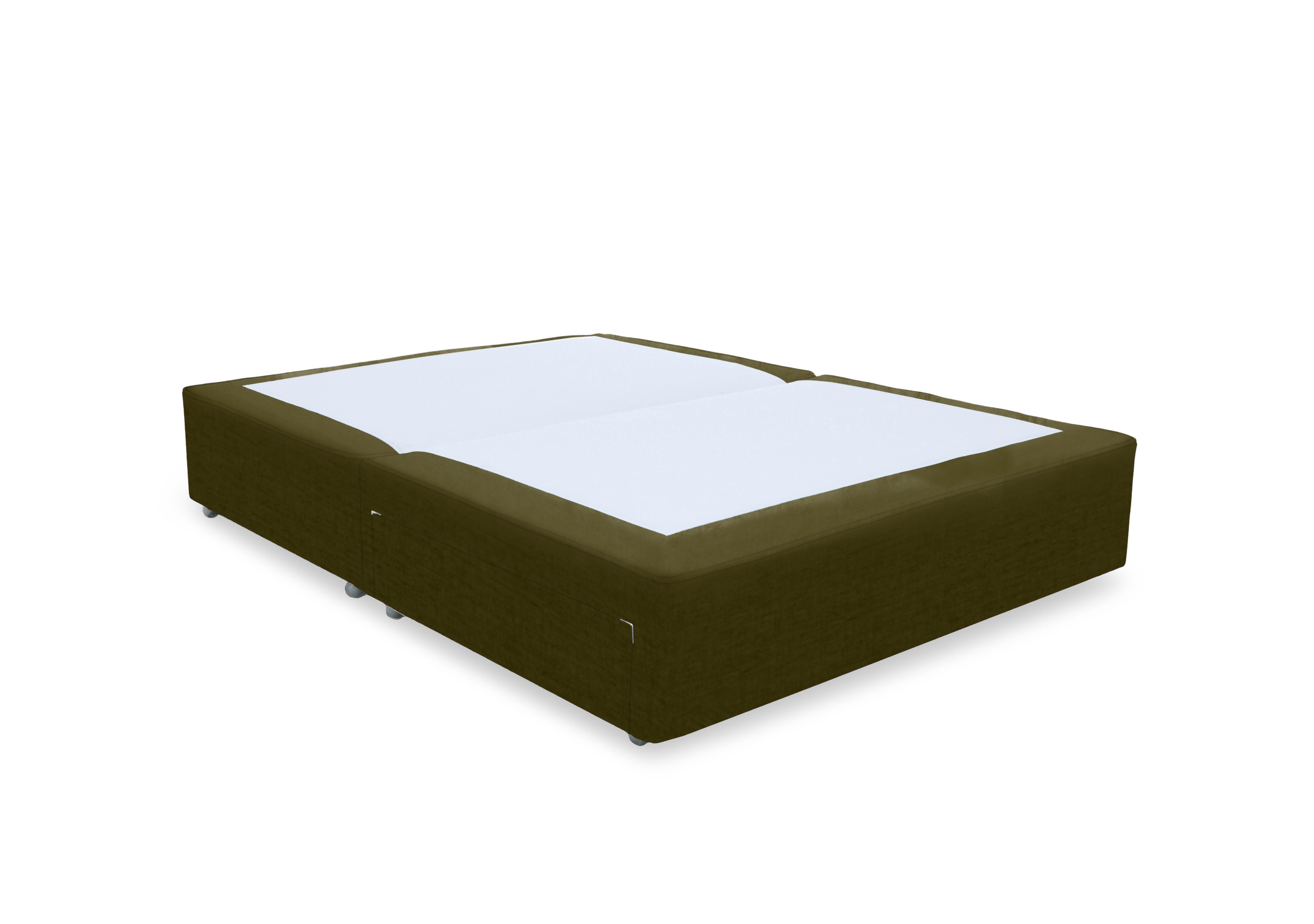 Artisan Platinum Pocket Sprung Divan Base in Milan Khaki on Furniture Village