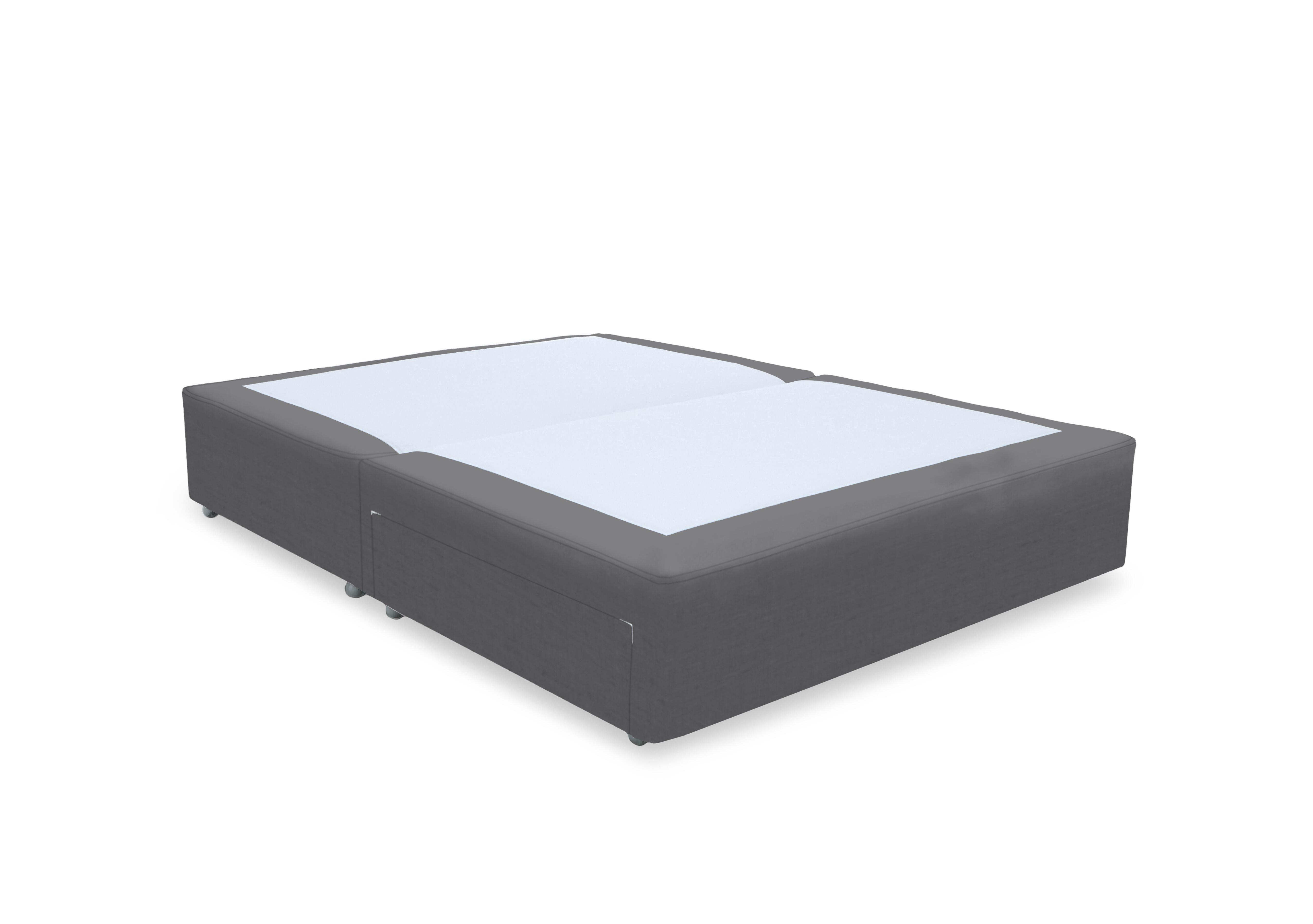 Artisan Platinum Pocket Sprung Divan Base in Plush Dark Grey on Furniture Village