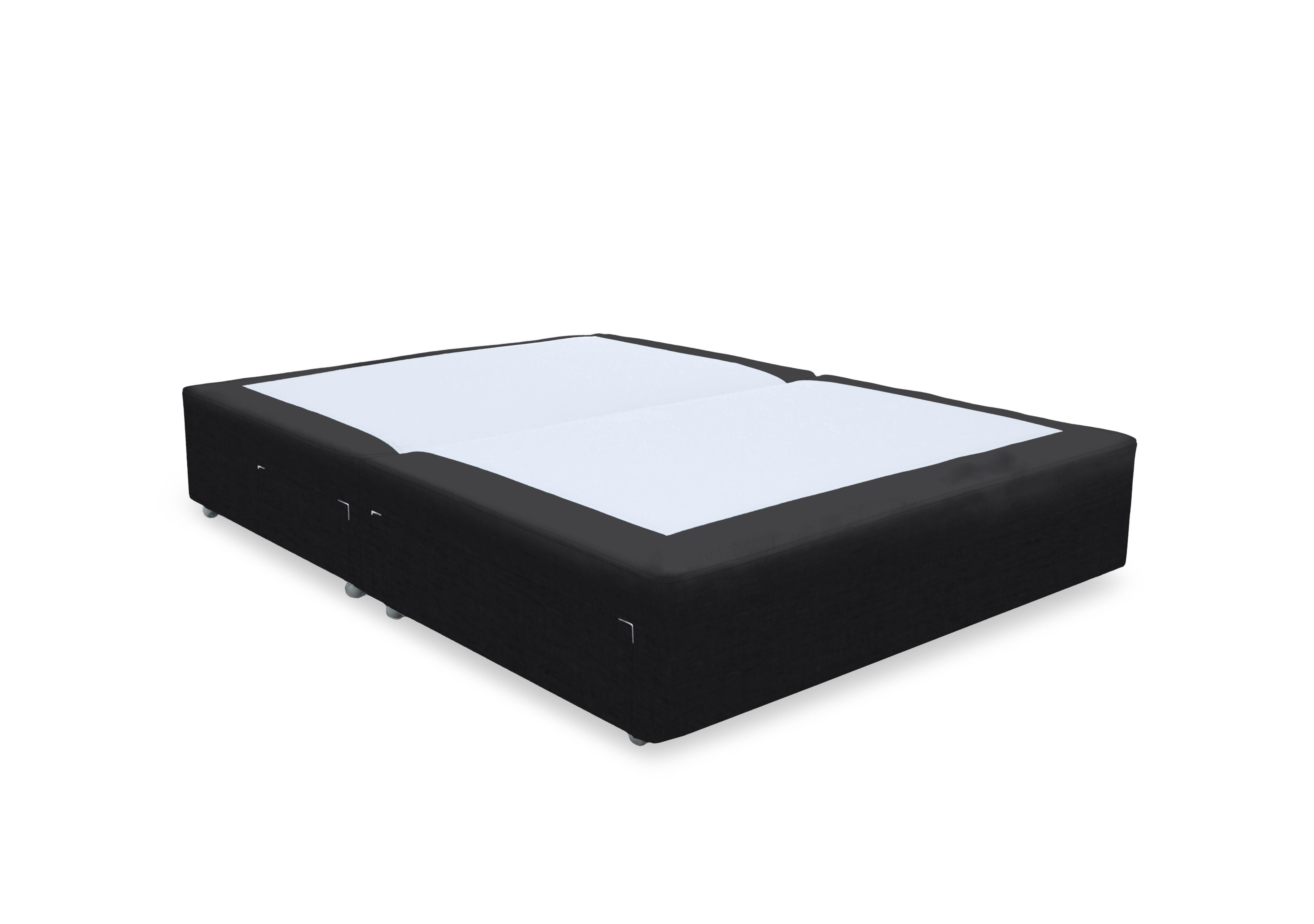 Artisan Platinum Pocket Sprung Divan Base in Plush Ebony on Furniture Village