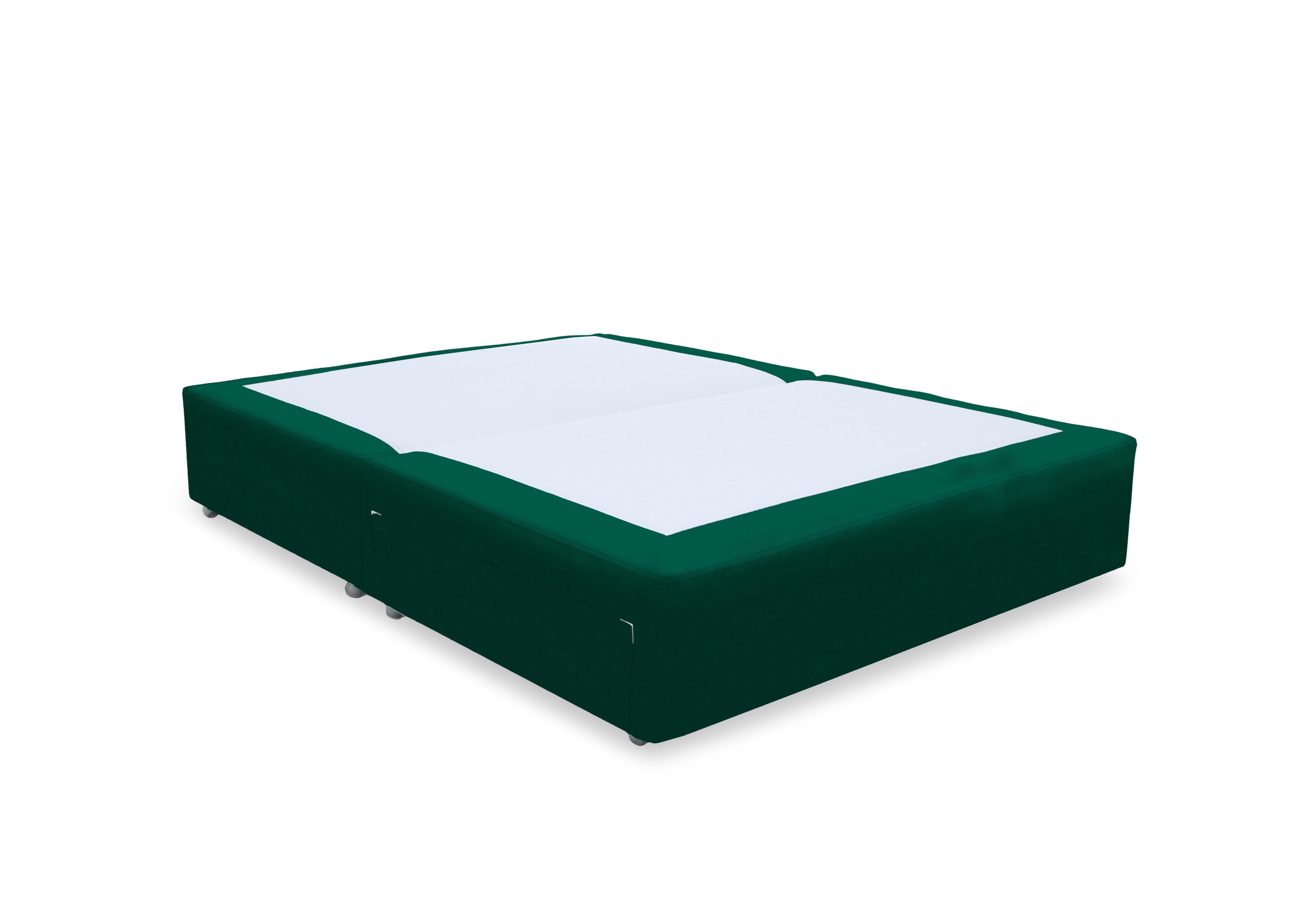 Artisan Platinum Pocket Sprung Divan Base in Plush Emerald on Furniture Village