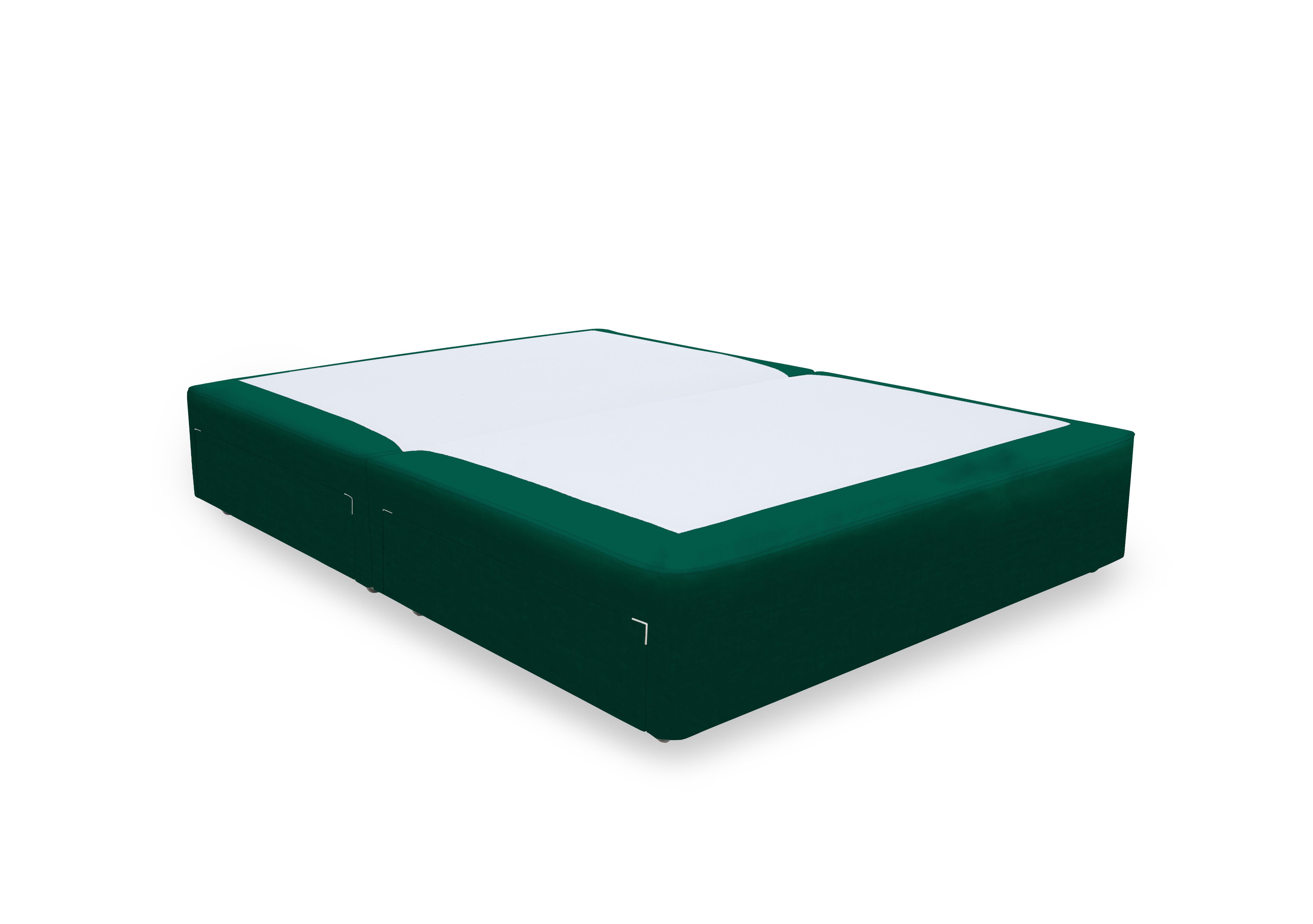 Artisan Platinum Pocket Sprung Divan Base in Plush Emerald on Furniture Village