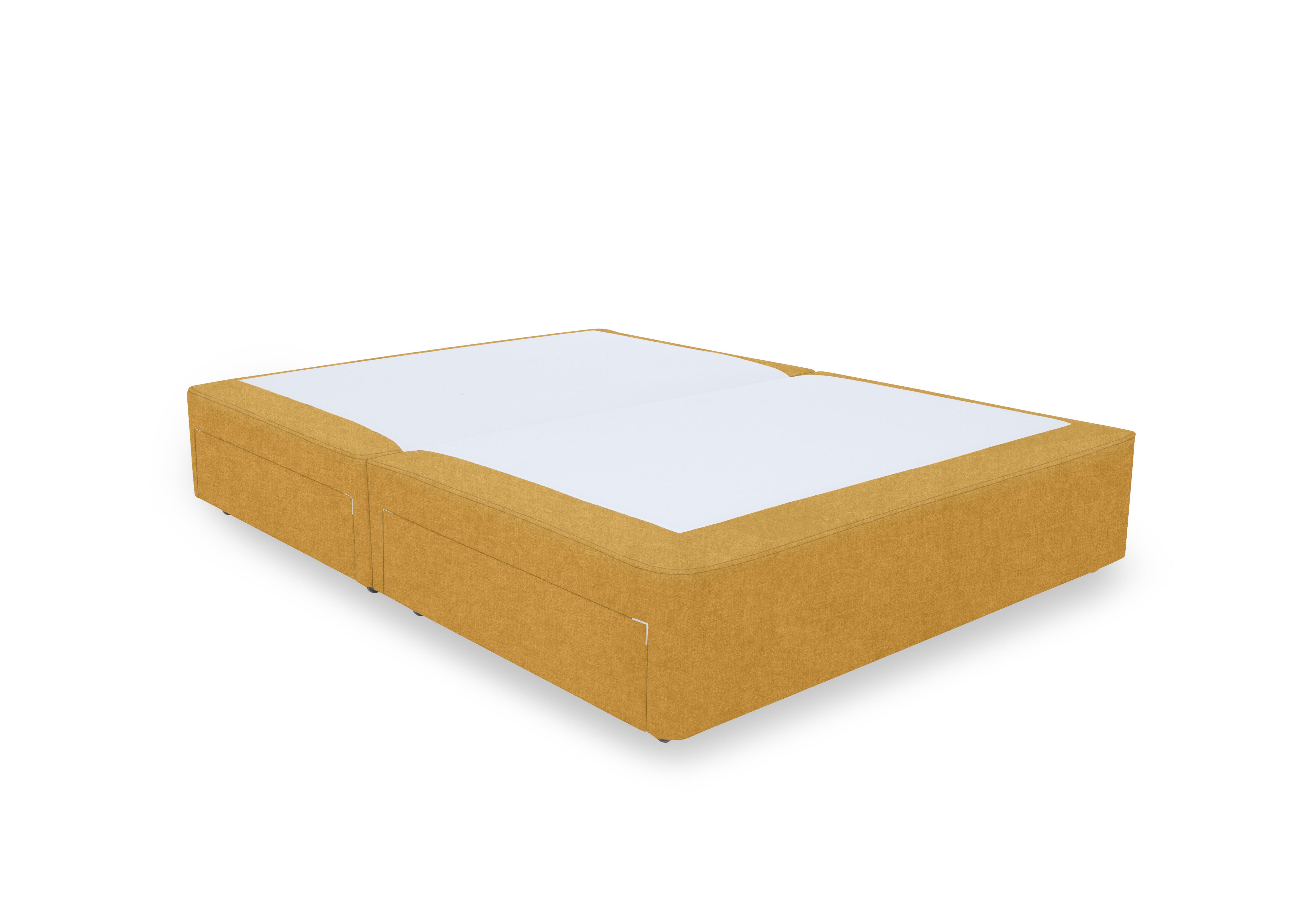 Artisan Platinum Pocket Sprung Divan Base in Tweed Mustard on Furniture Village