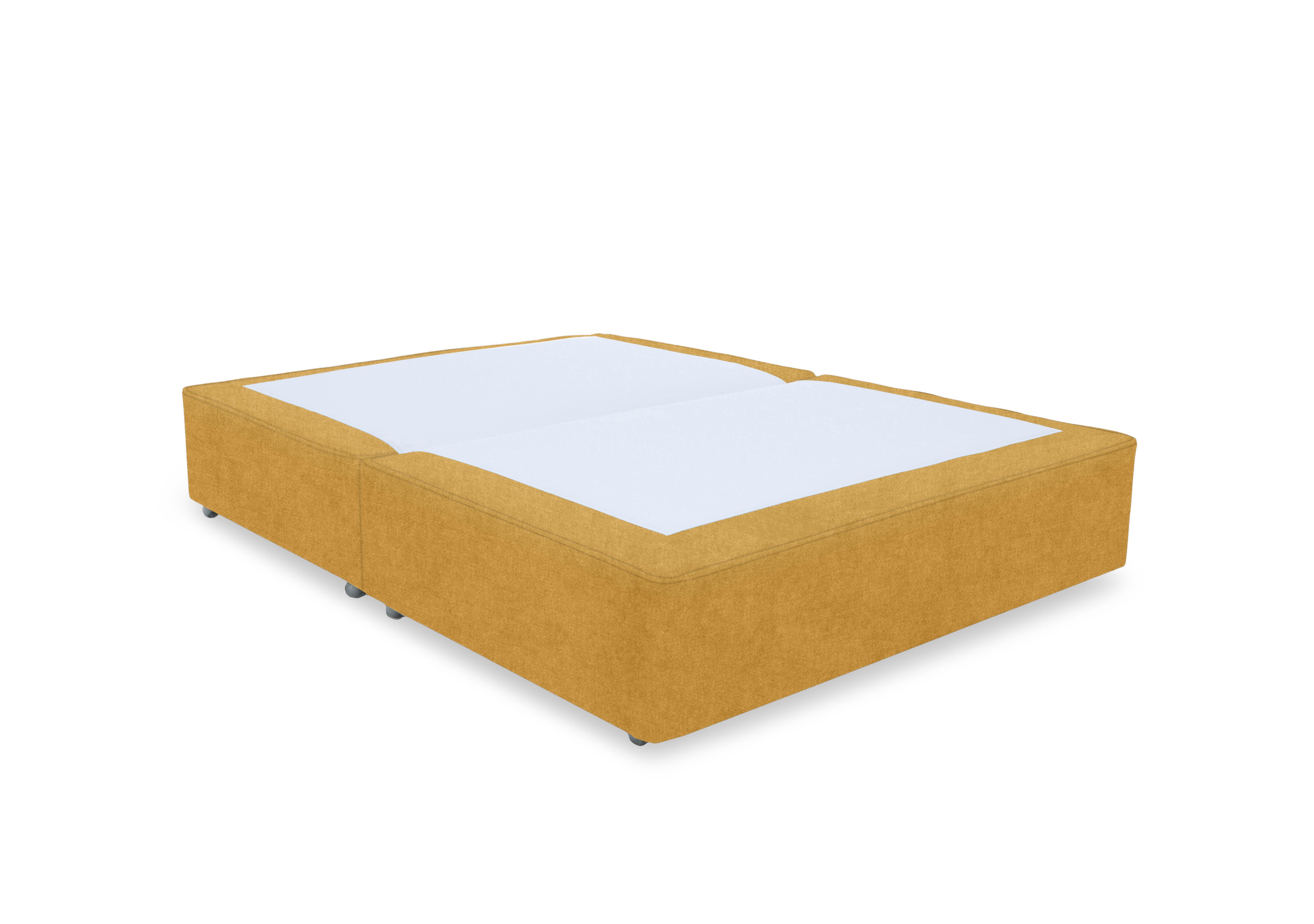 Artisan Platinum Pocket Sprung Divan Base in Tweed Mustard on Furniture Village