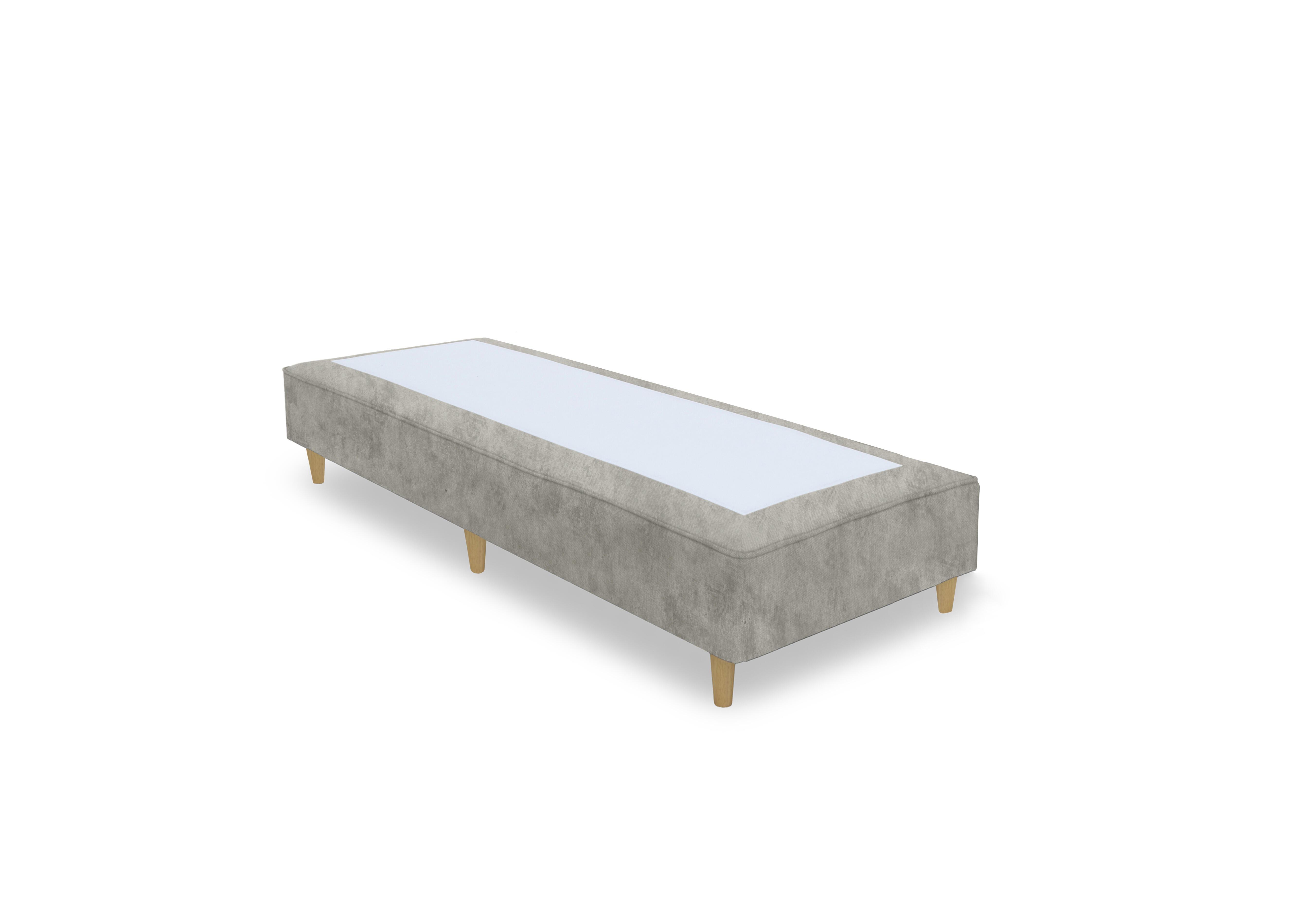 Artisan Platinum Pocket Sprung Shallow Divan Base in Daytona Stone- Light Oak Leg on Furniture Village