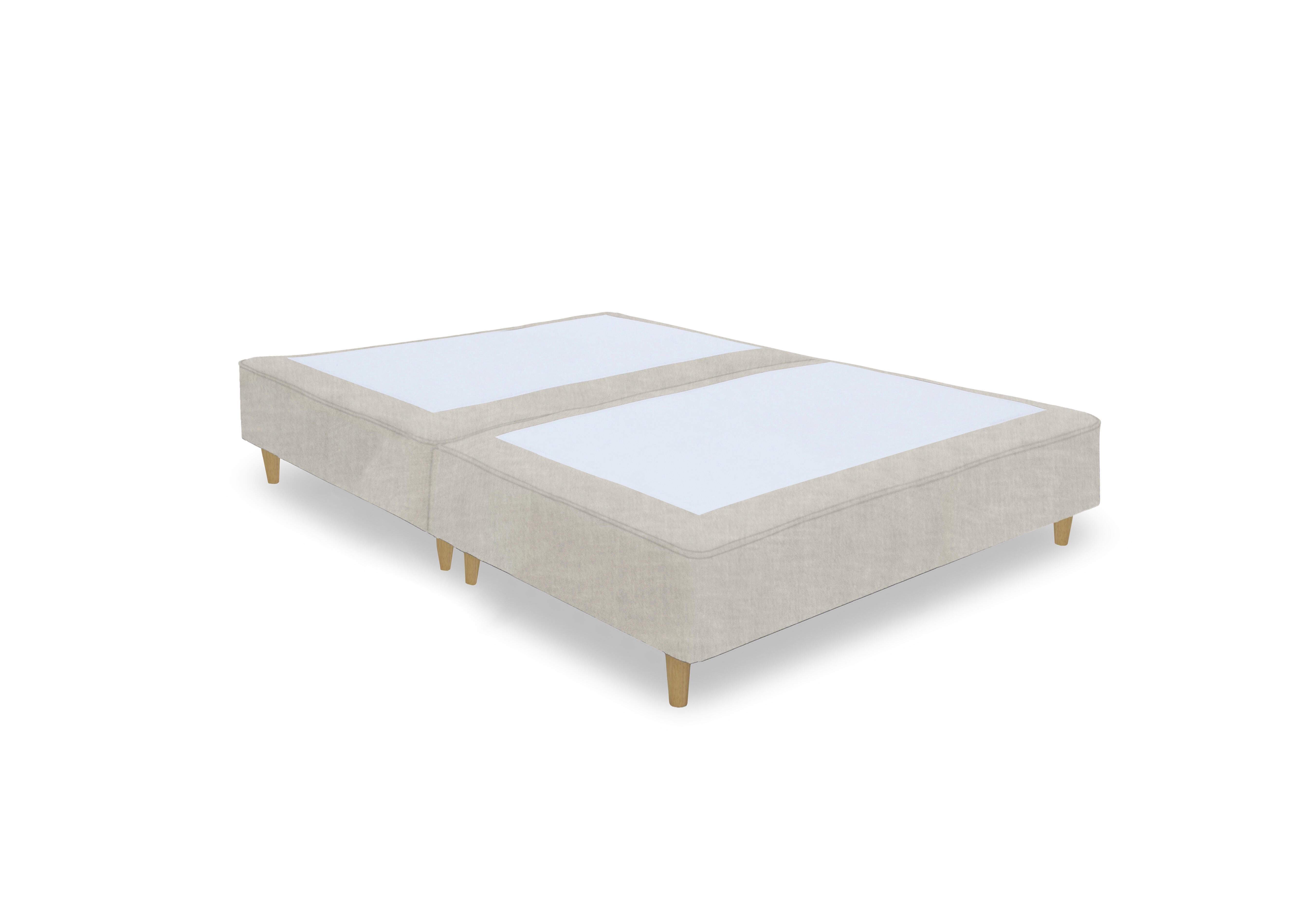 Artisan Platinum Pocket Sprung Shallow Divan Base in Queens Oat- Light Oak Leg on Furniture Village