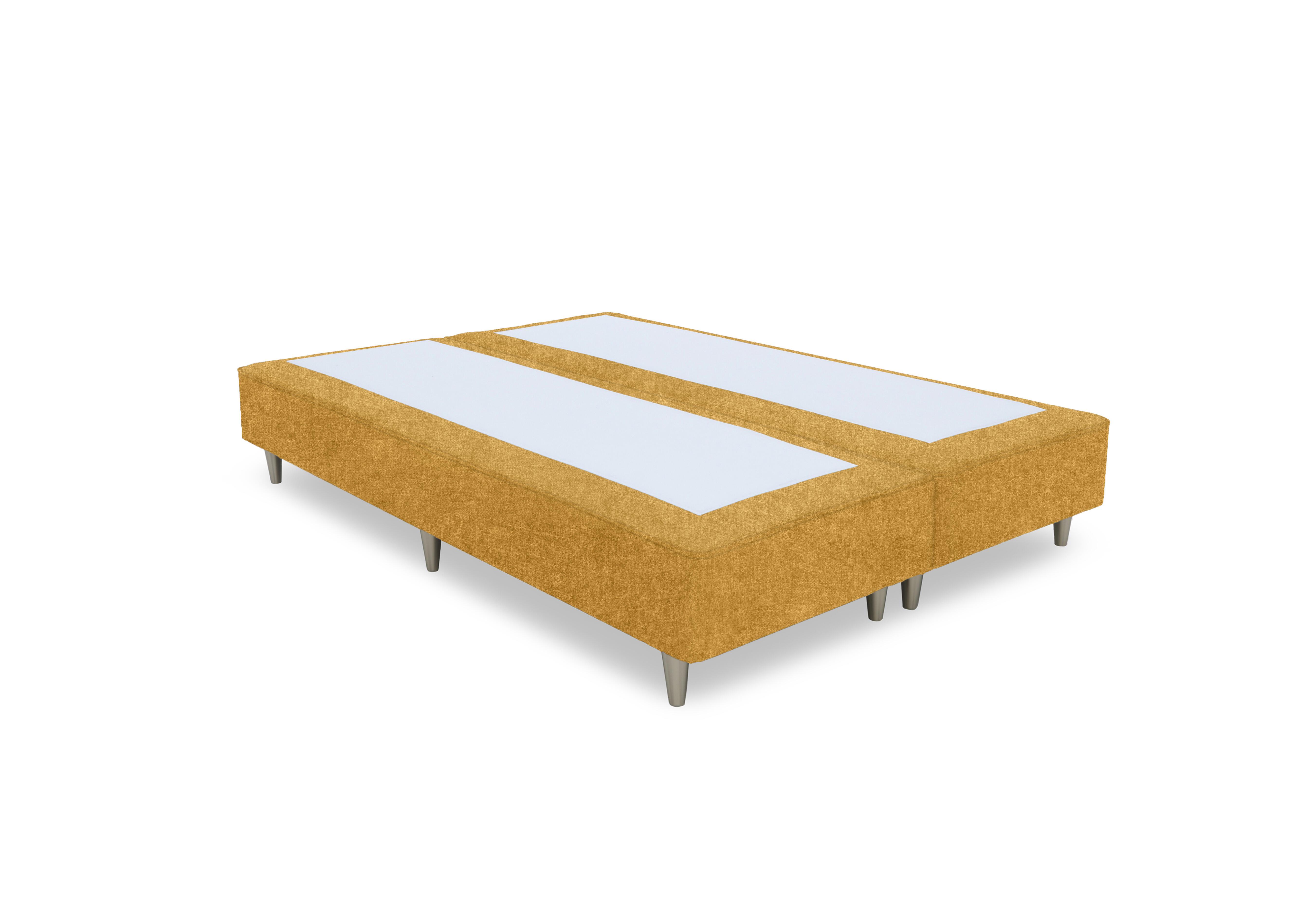 Artisan Platinum Pocket Sprung Shallow Divan Base in Tweed Mustard- Bsl on Furniture Village