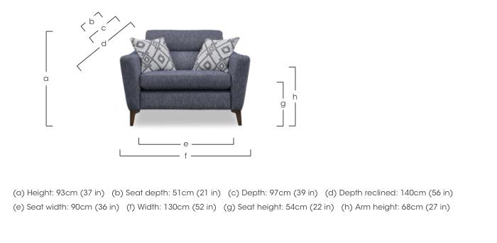 Moderna Power Recliner Snuggler with Power Telescopic Headrest in  on Furniture Village