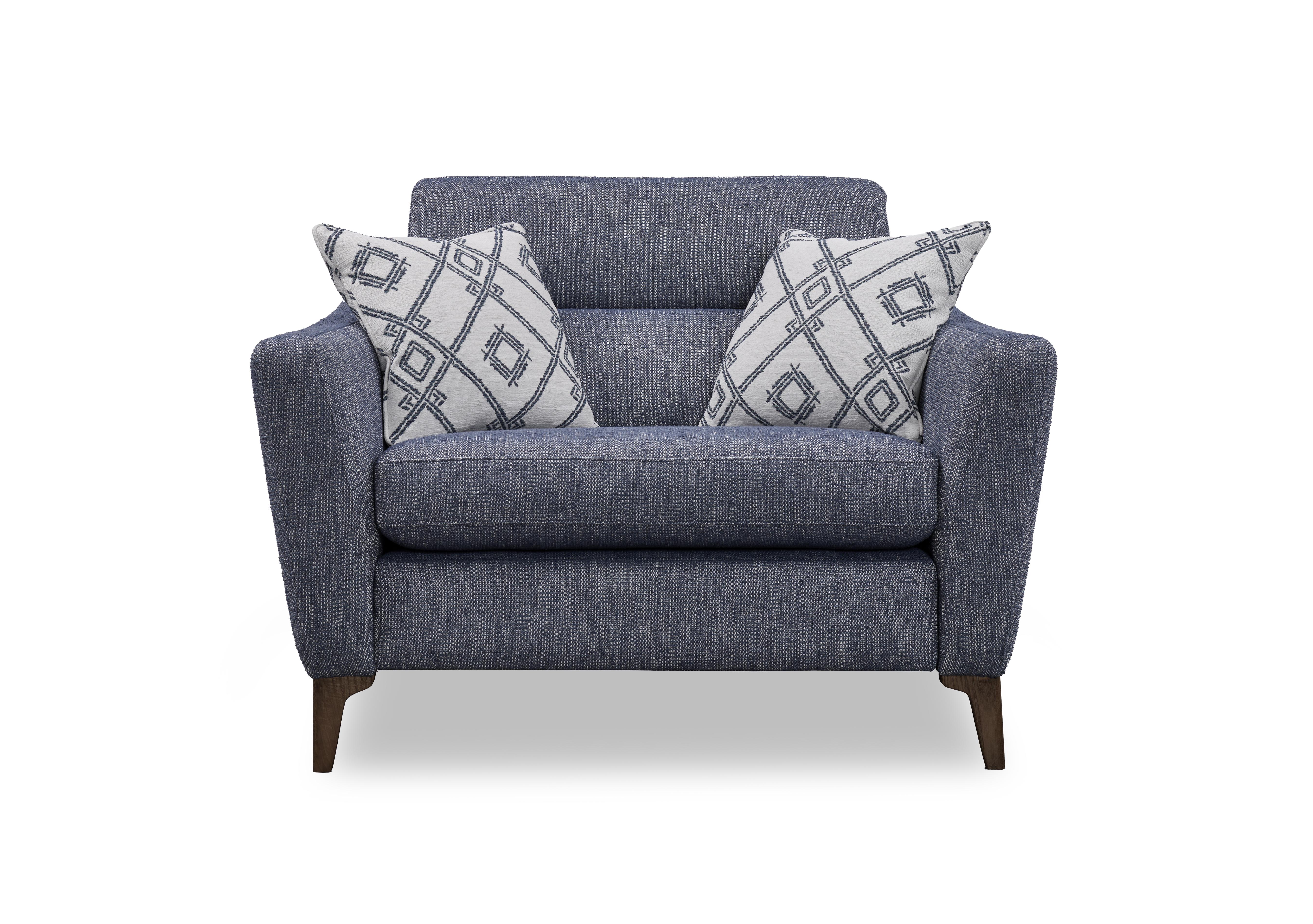 Moderna Power Recliner Snuggler with Power Telescopic Headrest in Blr Azure Sw on Furniture Village