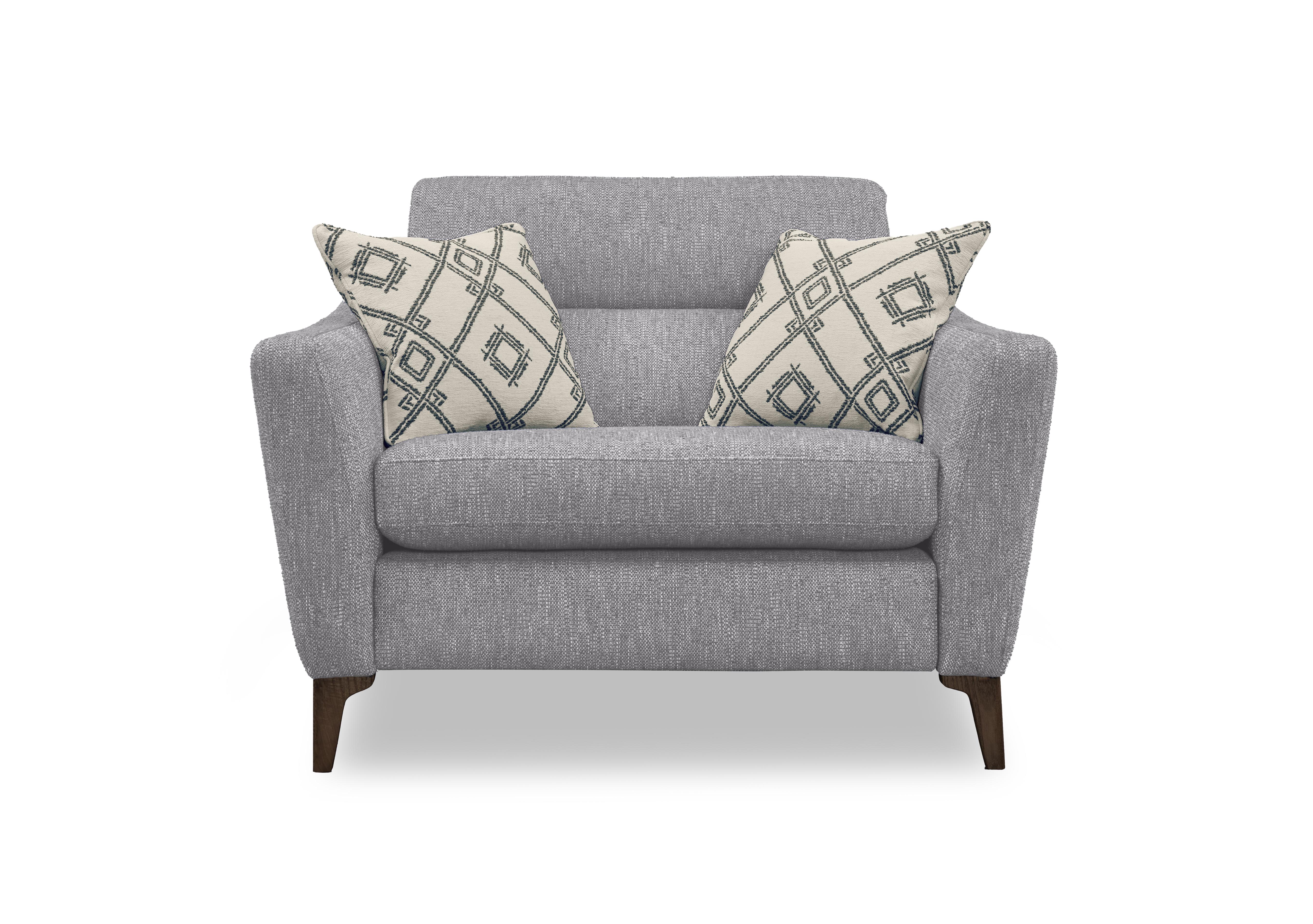 Moderna Power Recliner Snuggler with Power Telescopic Headrest in Blr Platinum Sw on Furniture Village