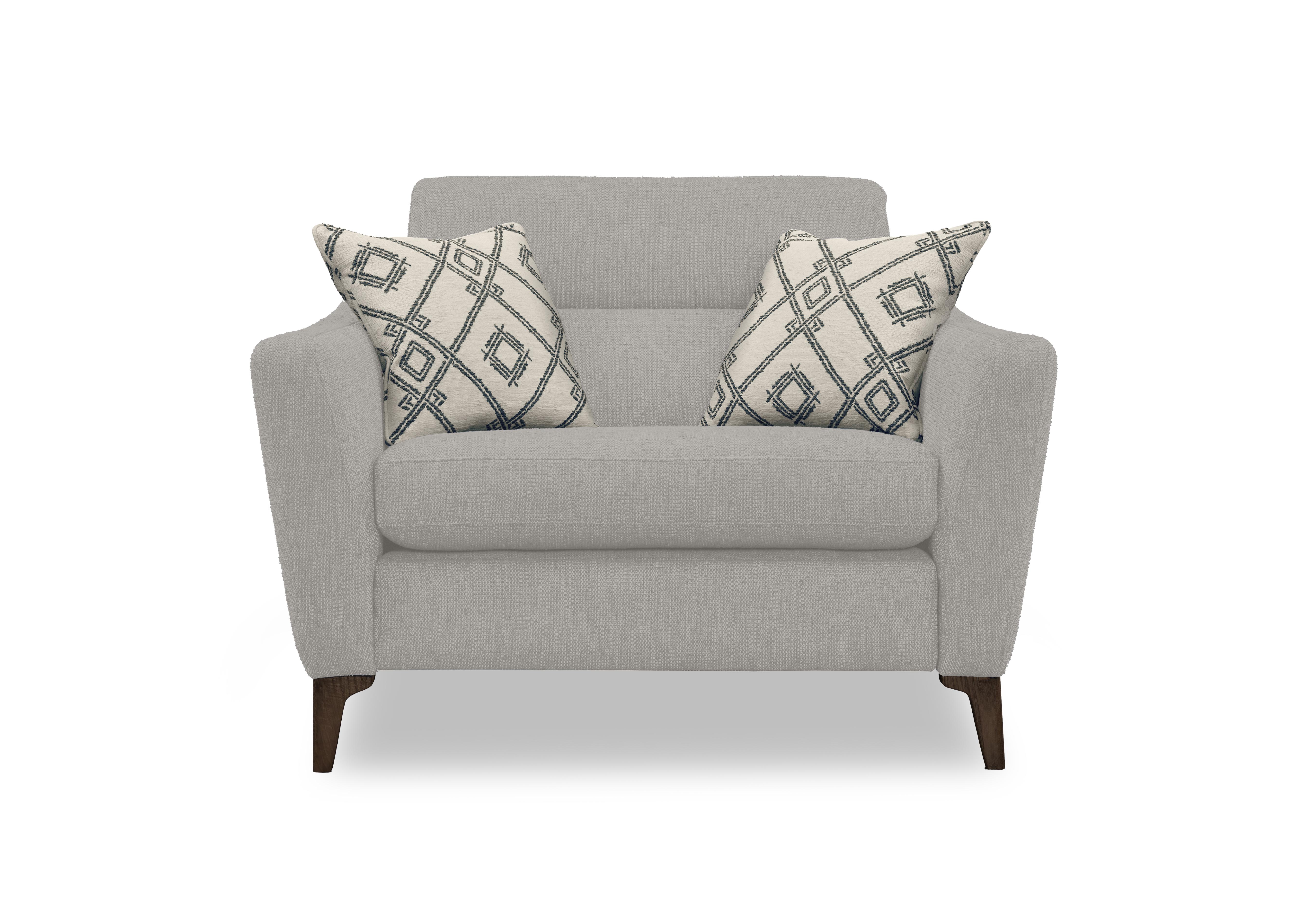 Moderna Power Recliner Snuggler with Power Telescopic Headrest in Mht Chalk Sw on Furniture Village