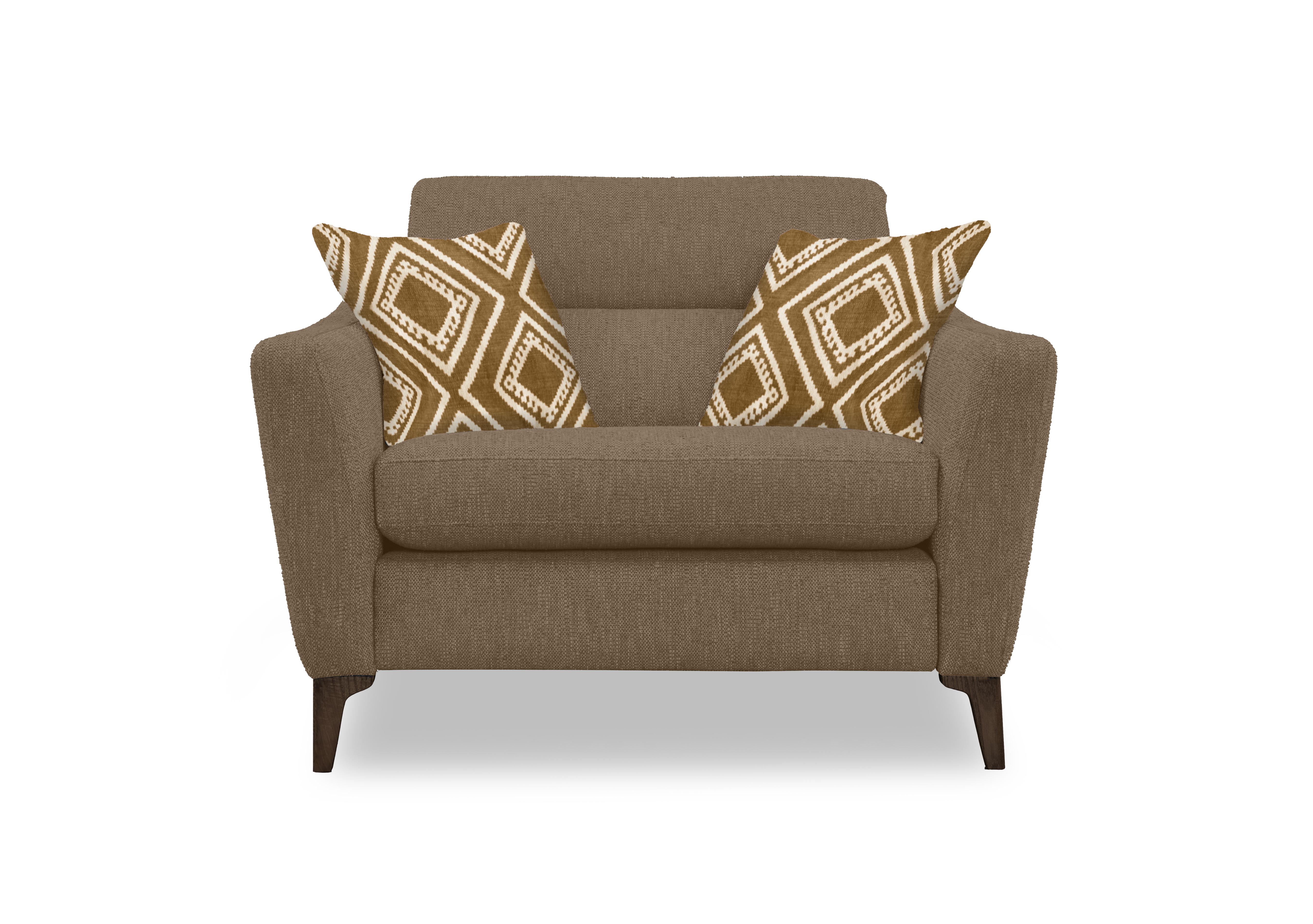 Moderna Power Recliner Snuggler with Power Telescopic Headrest in Mht Fawn Sw on Furniture Village