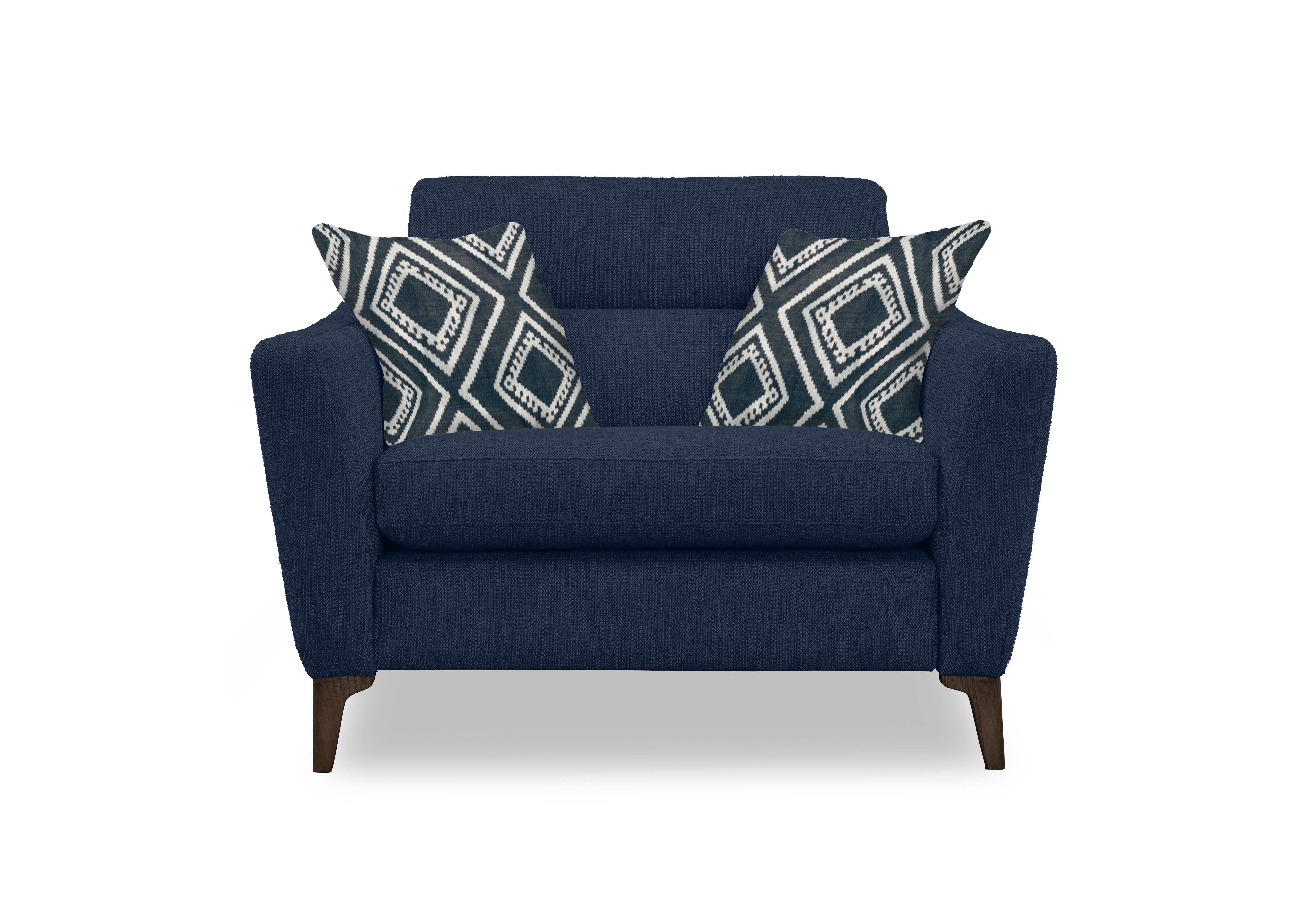 Moderna Power Recliner Snuggler with Power Telescopic Headrest in Mht Ink Sw on Furniture Village