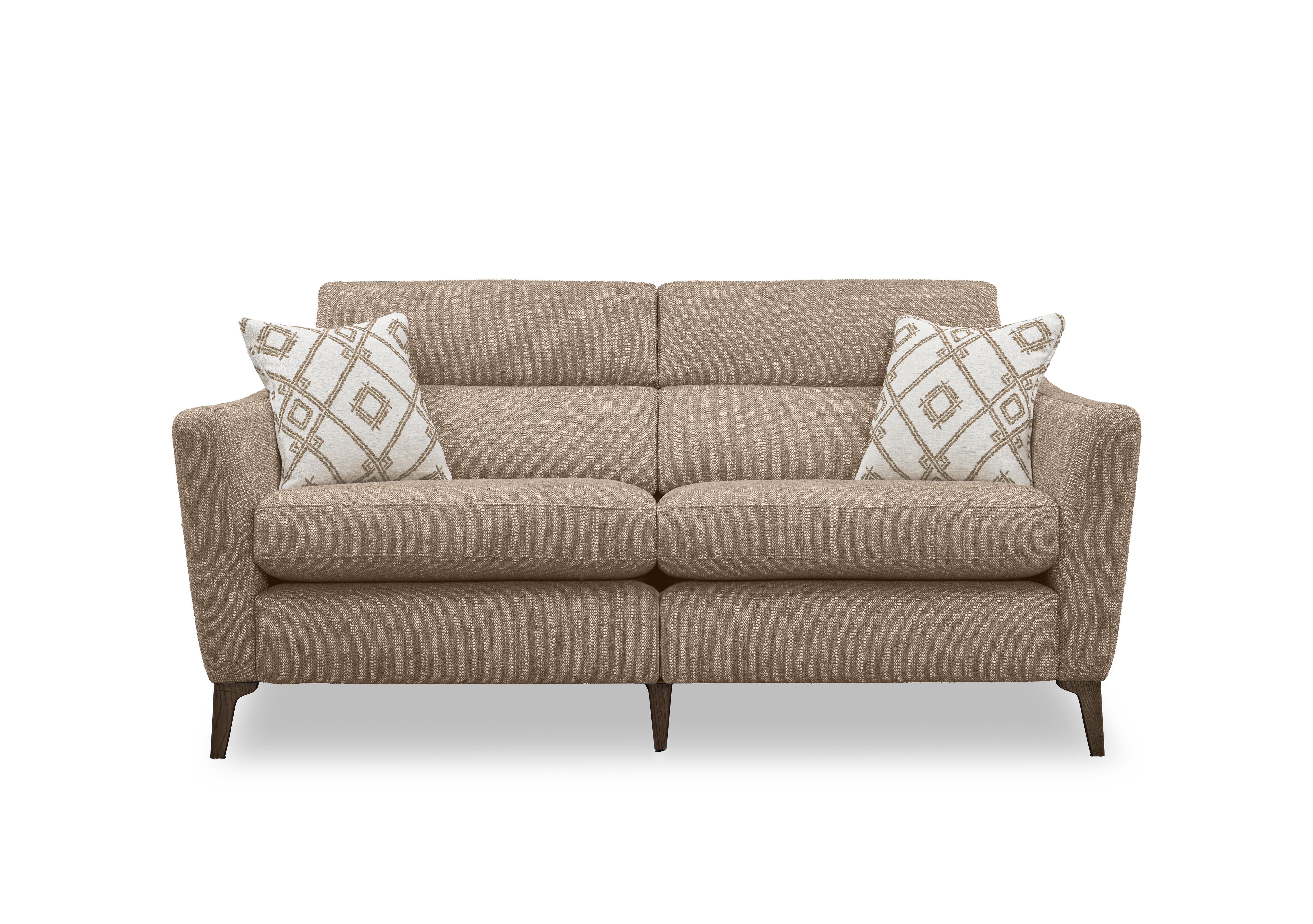 Moderna 2 Seater Power Recliner Sofa with Power Telescopic Headrests in Blr Flax Sw on Furniture Village