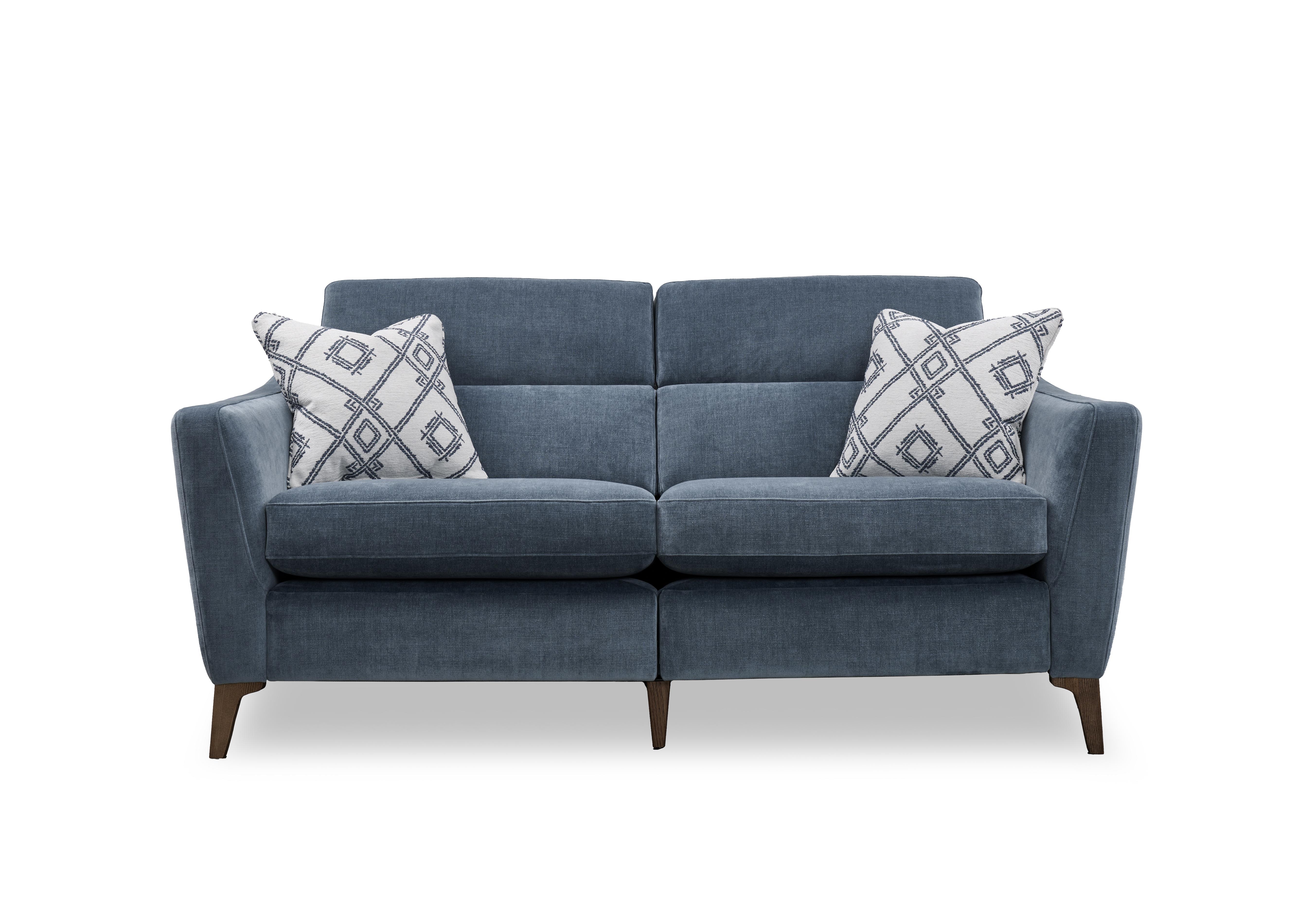 Moderna 2 Seater Power Recliner Sofa with Power Telescopic Headrests in Mht Airforce Sw on Furniture Village