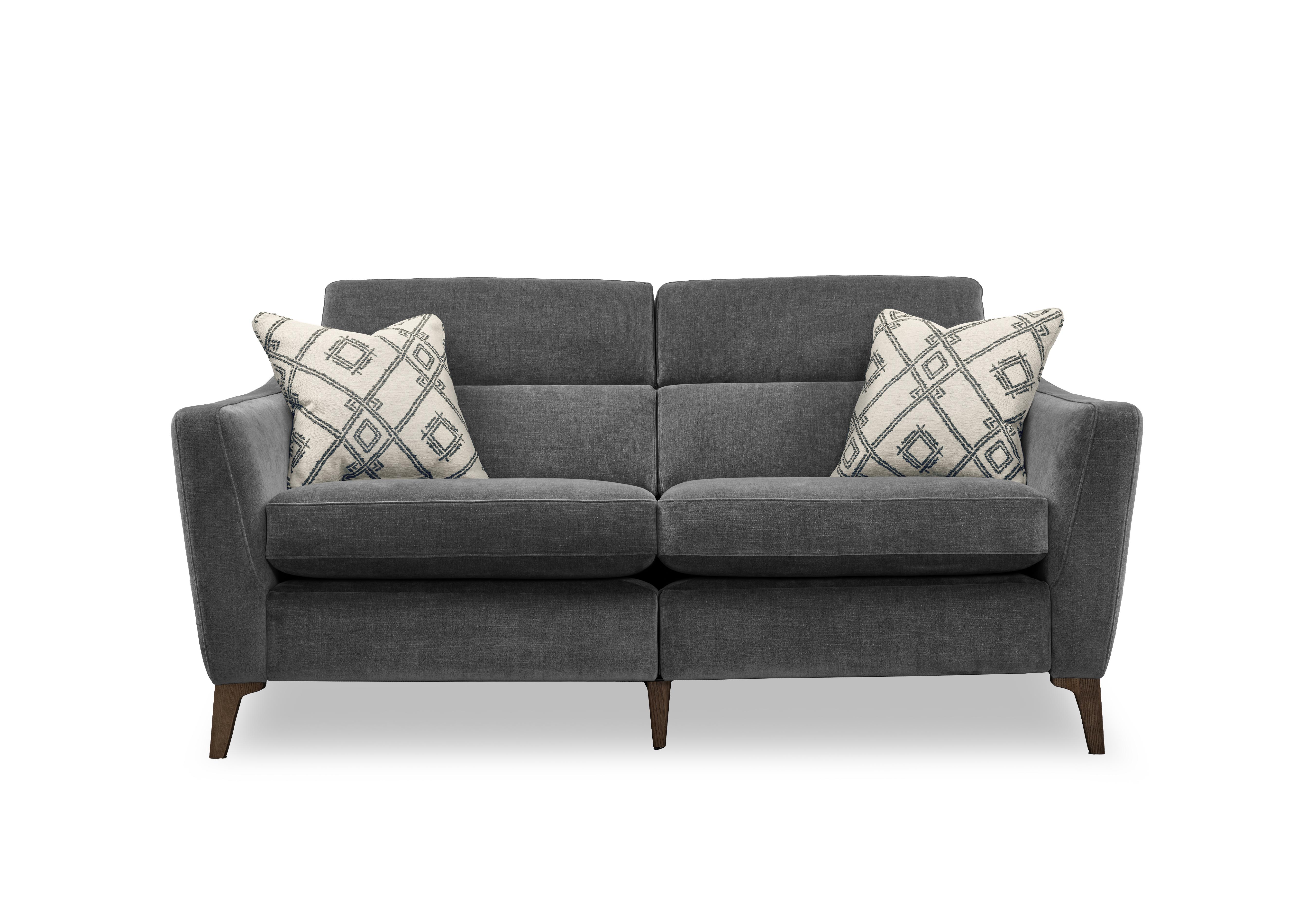 Moderna 2 Seater Power Recliner Sofa with Power Telescopic Headrests in Mht Asphalt Sw on Furniture Village