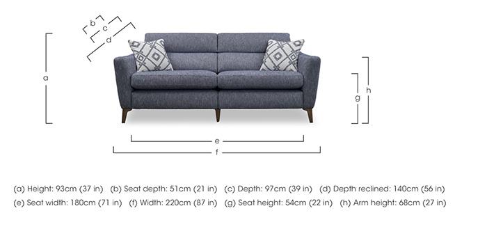 Moderna 3 Seater Power Recliner Sofa with Power Telescopic Headrests in  on Furniture Village