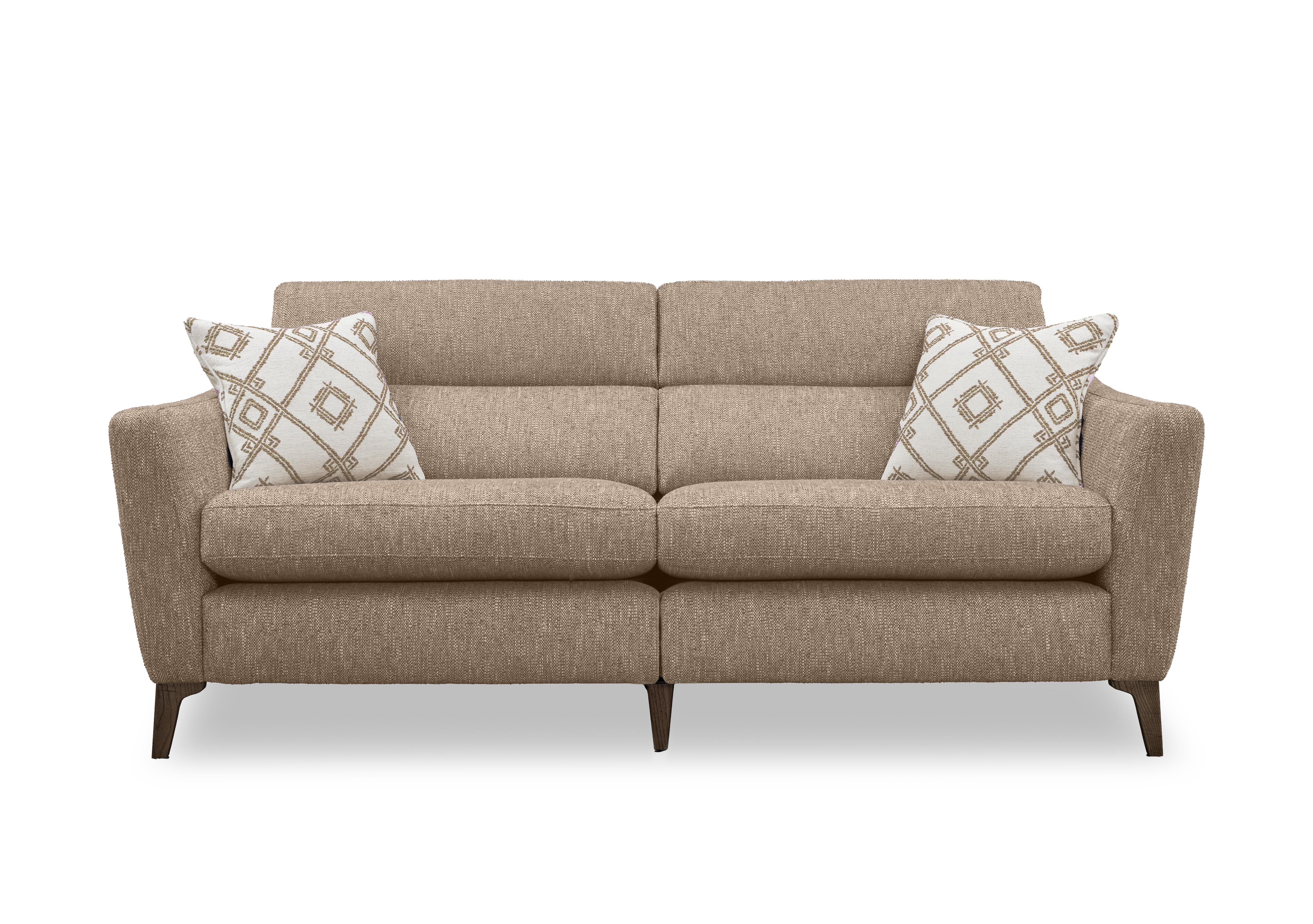 Moderna 3 Seater Power Recliner Sofa with Power Telescopic Headrests in Blr Flax Sw on Furniture Village
