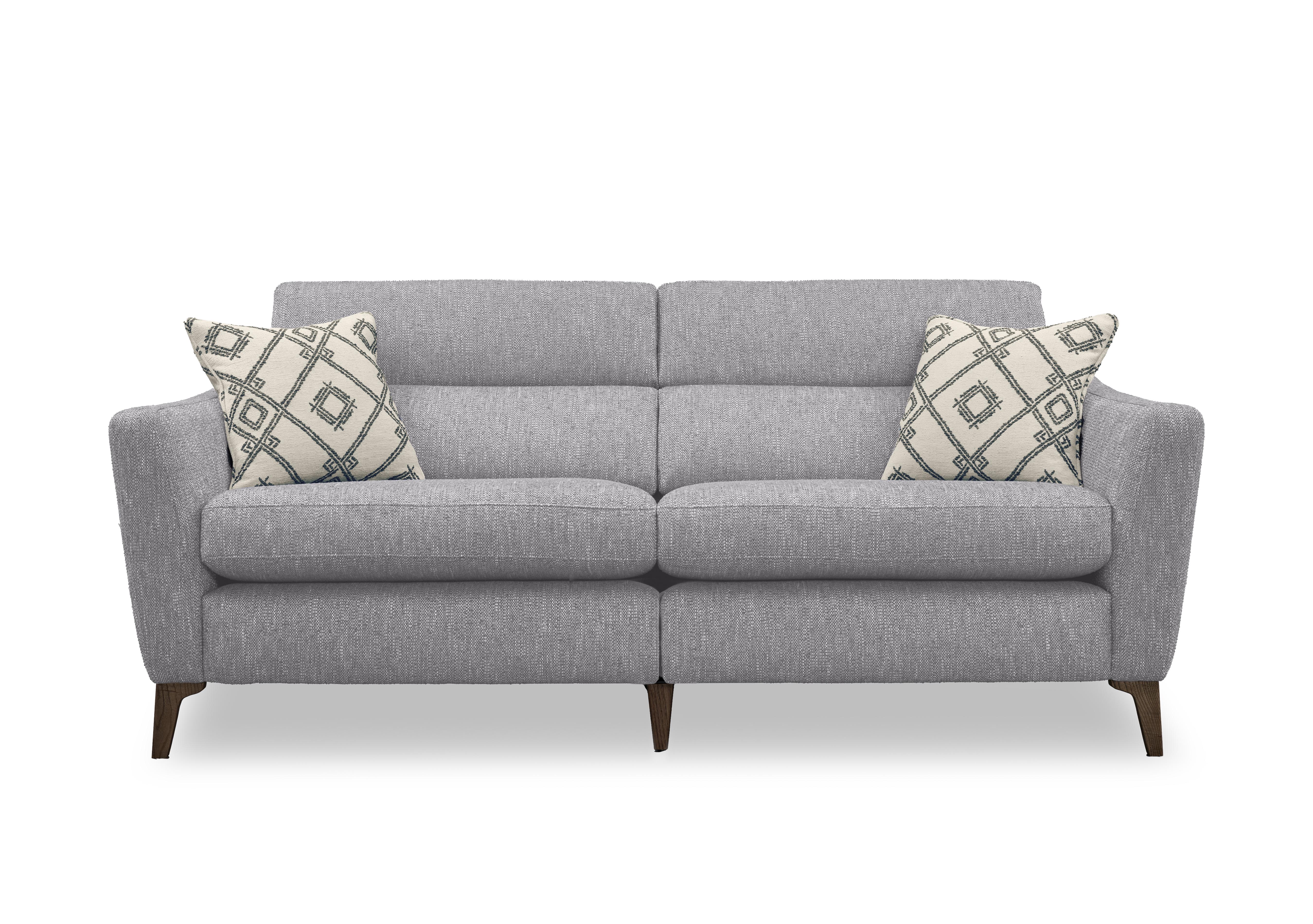 Moderna 3 Seater Power Recliner Sofa with Power Telescopic Headrests in Blr Platinum Sw on Furniture Village