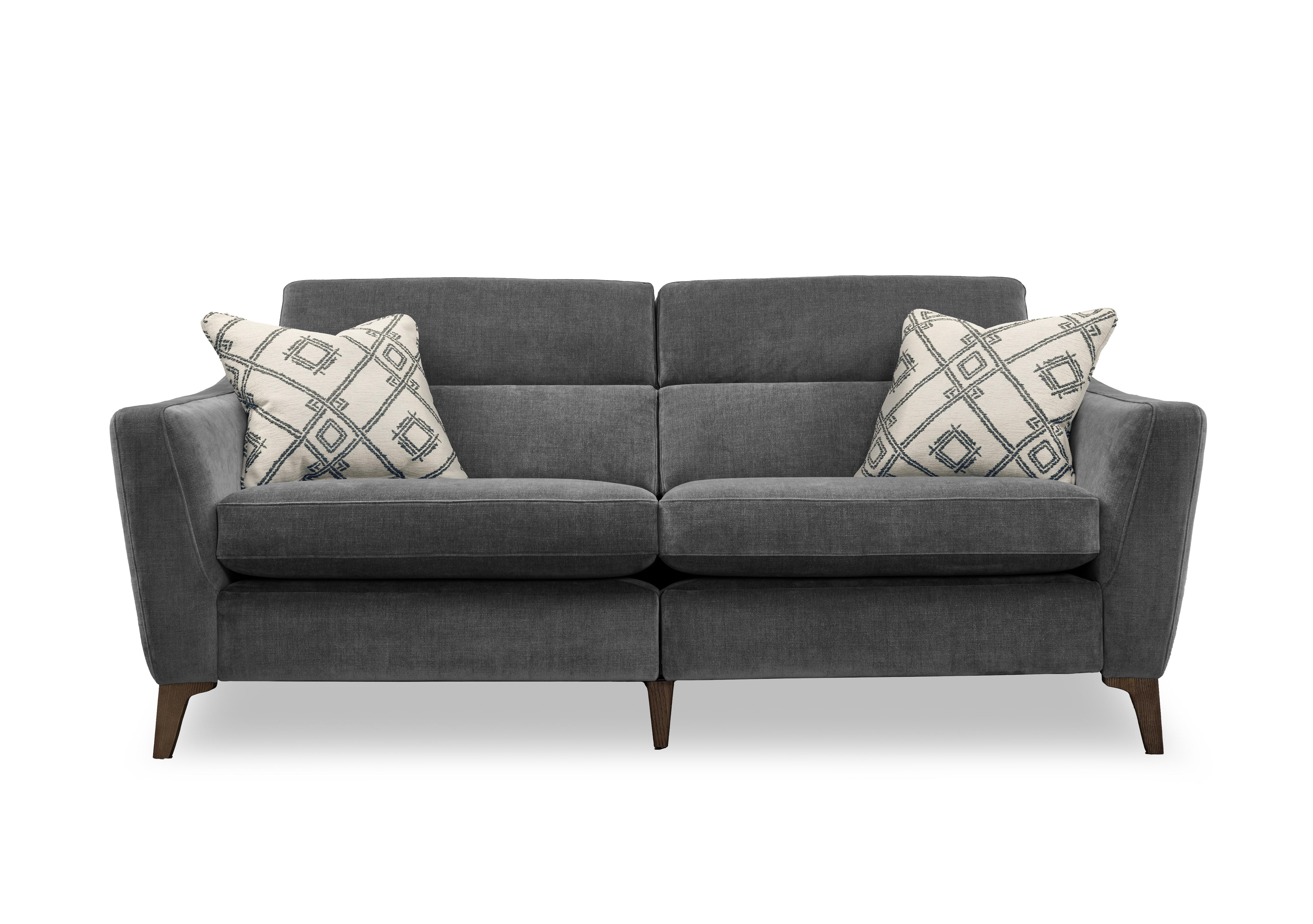 Moderna 3 Seater Power Recliner Sofa with Power Telescopic Headrests in Mht Asphalt Sw on Furniture Village