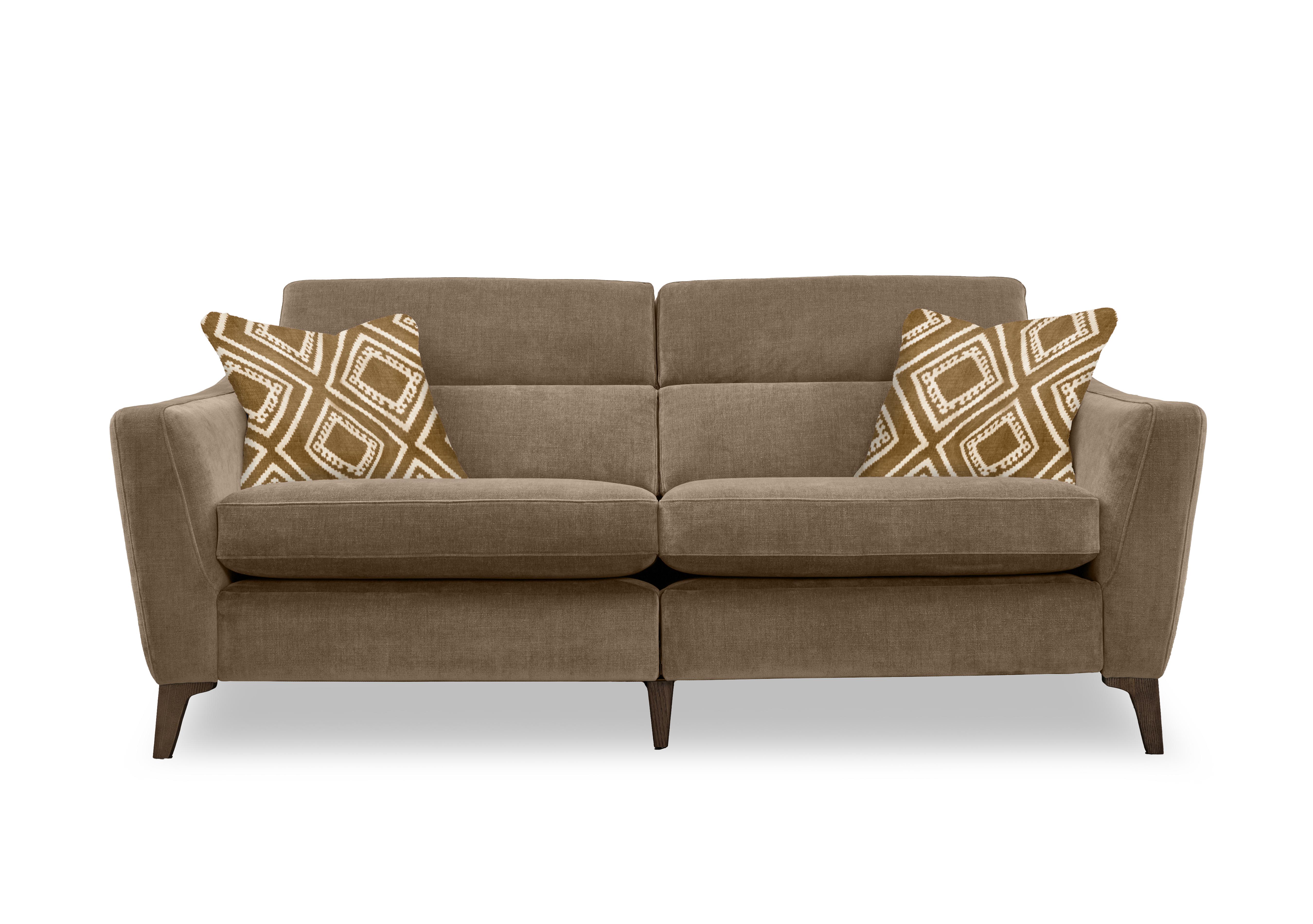Moderna 3 Seater Power Recliner Sofa with Power Telescopic Headrests in Mht Fawn Sw on Furniture Village
