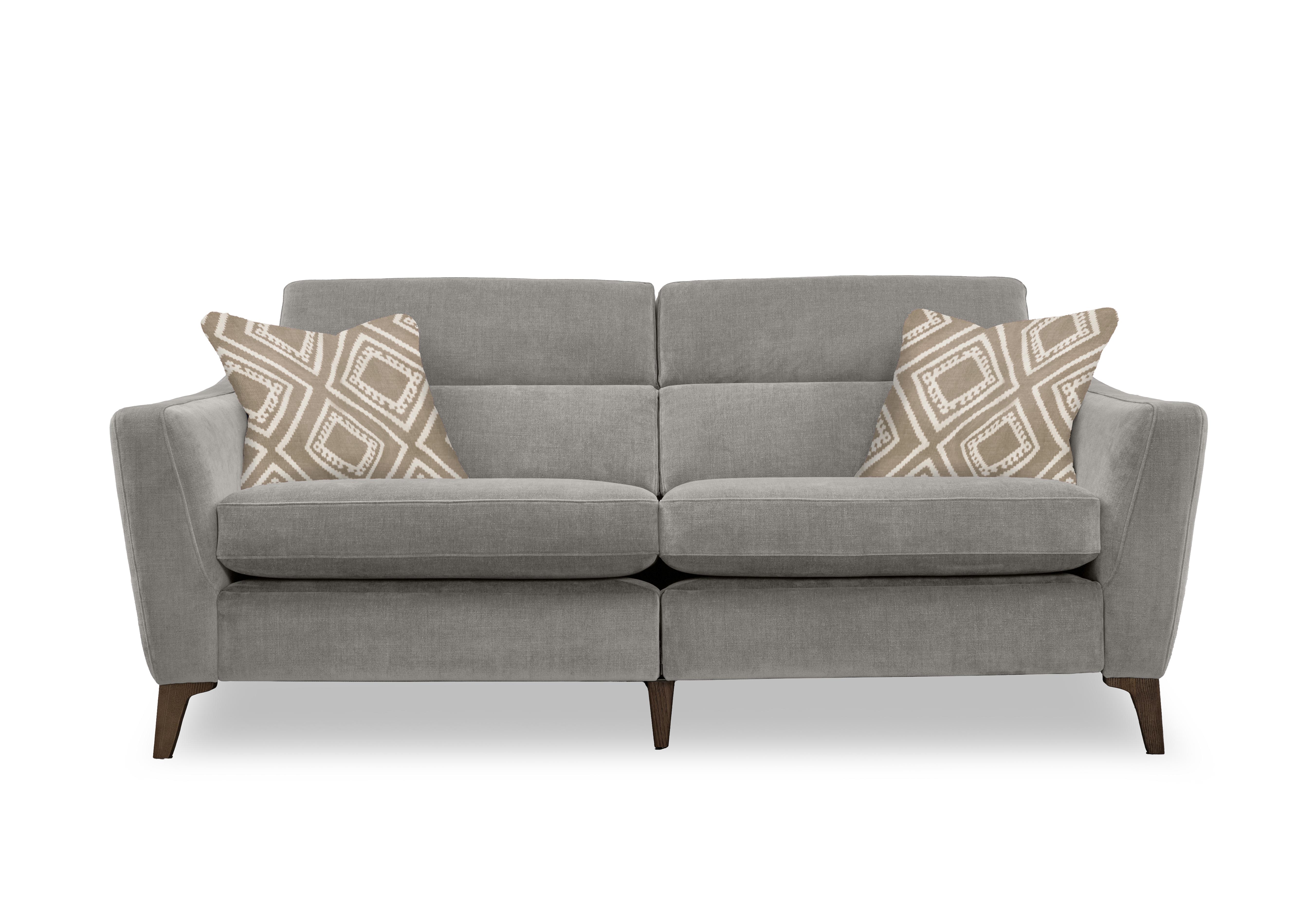 Moderna 3 Seater Power Recliner Sofa with Power Telescopic Headrests in Mht Fog Sw on Furniture Village