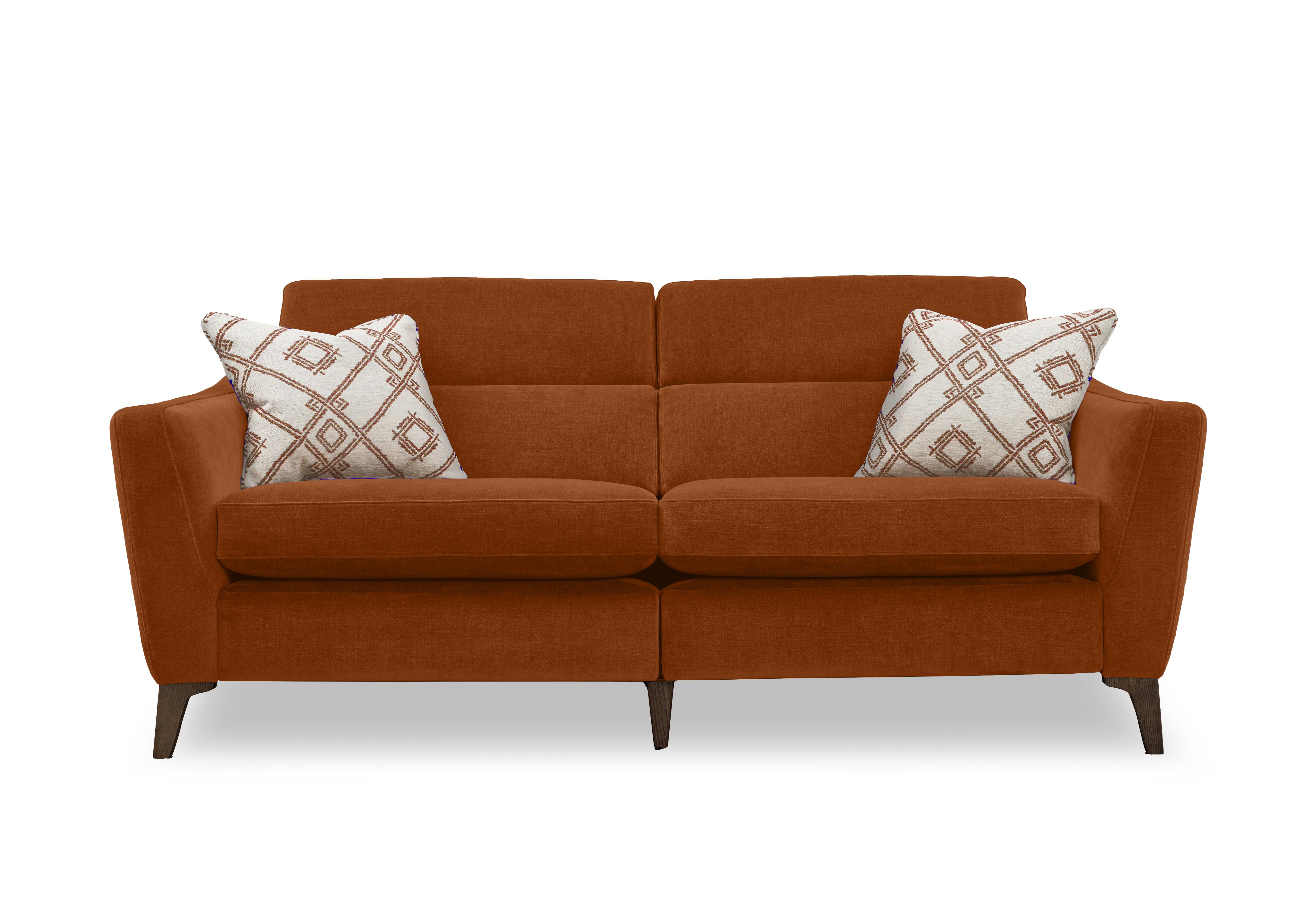 Moderna 3 Seater Power Recliner Sofa with Power Telescopic Headrests in Mht Pumpkin Sw on Furniture Village