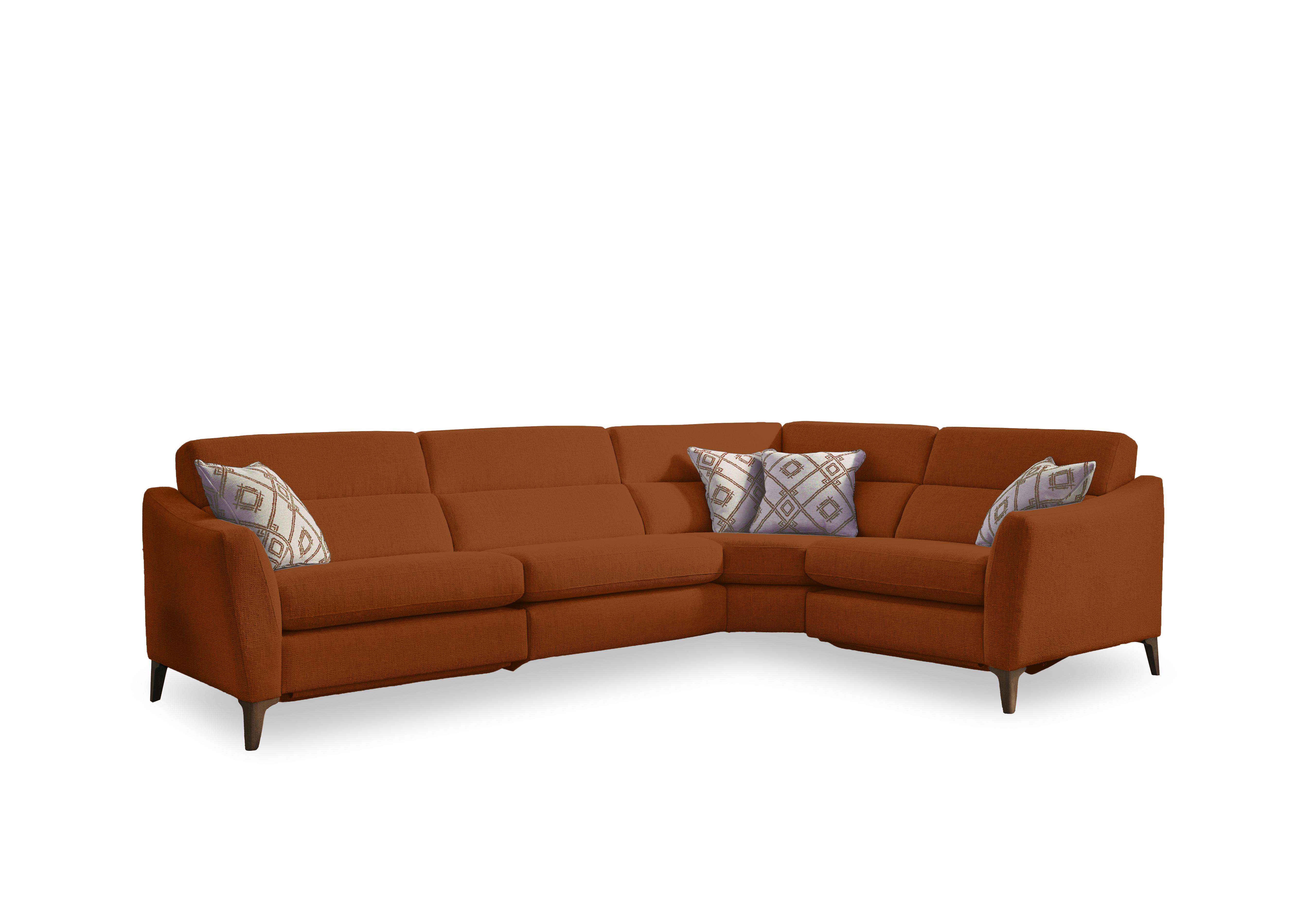 Moderna Corner Sofa in Mht Pumpkin Sw on Furniture Village