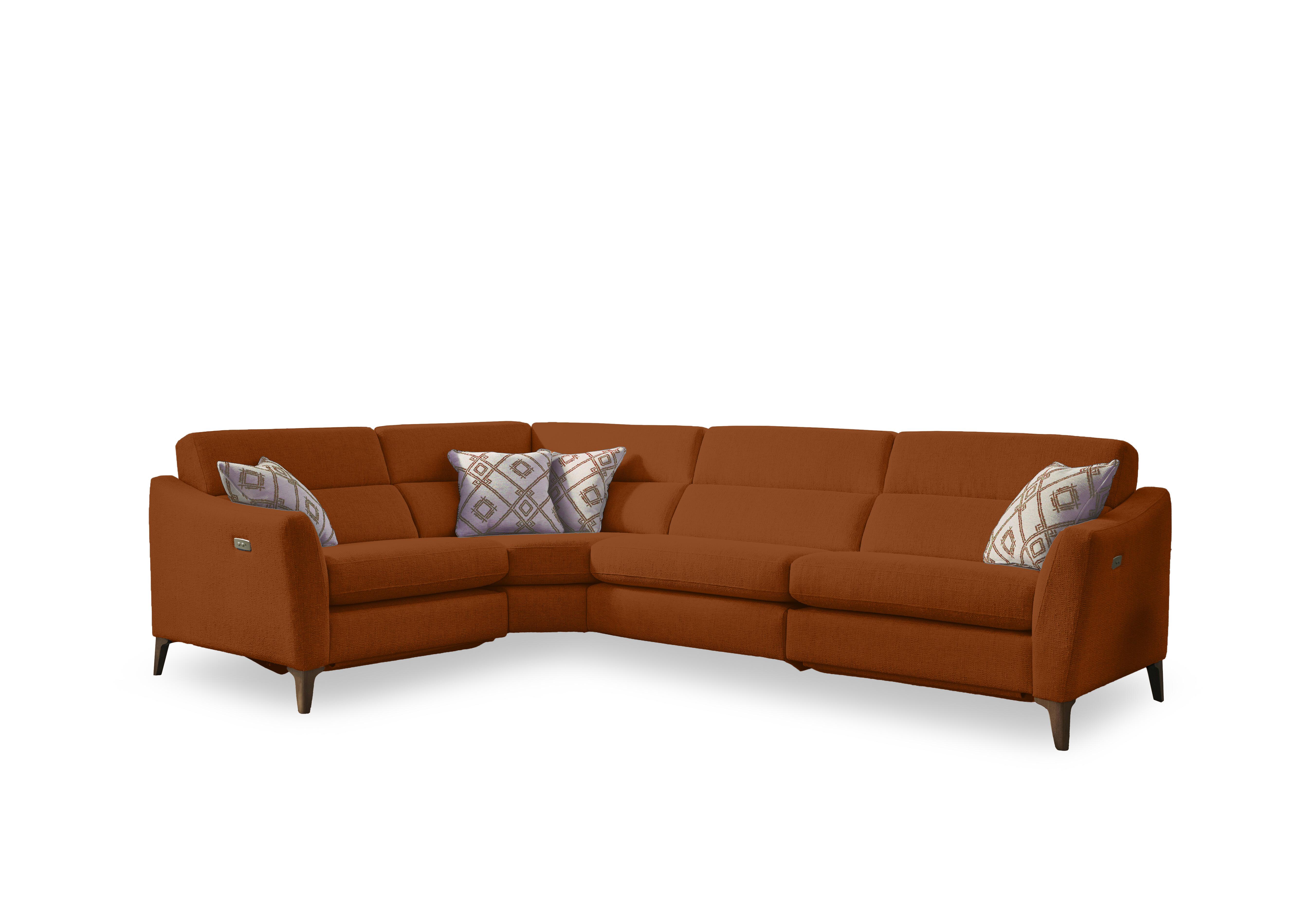 Moderna Corner Sofa in Mht Pumpkin Sw on Furniture Village