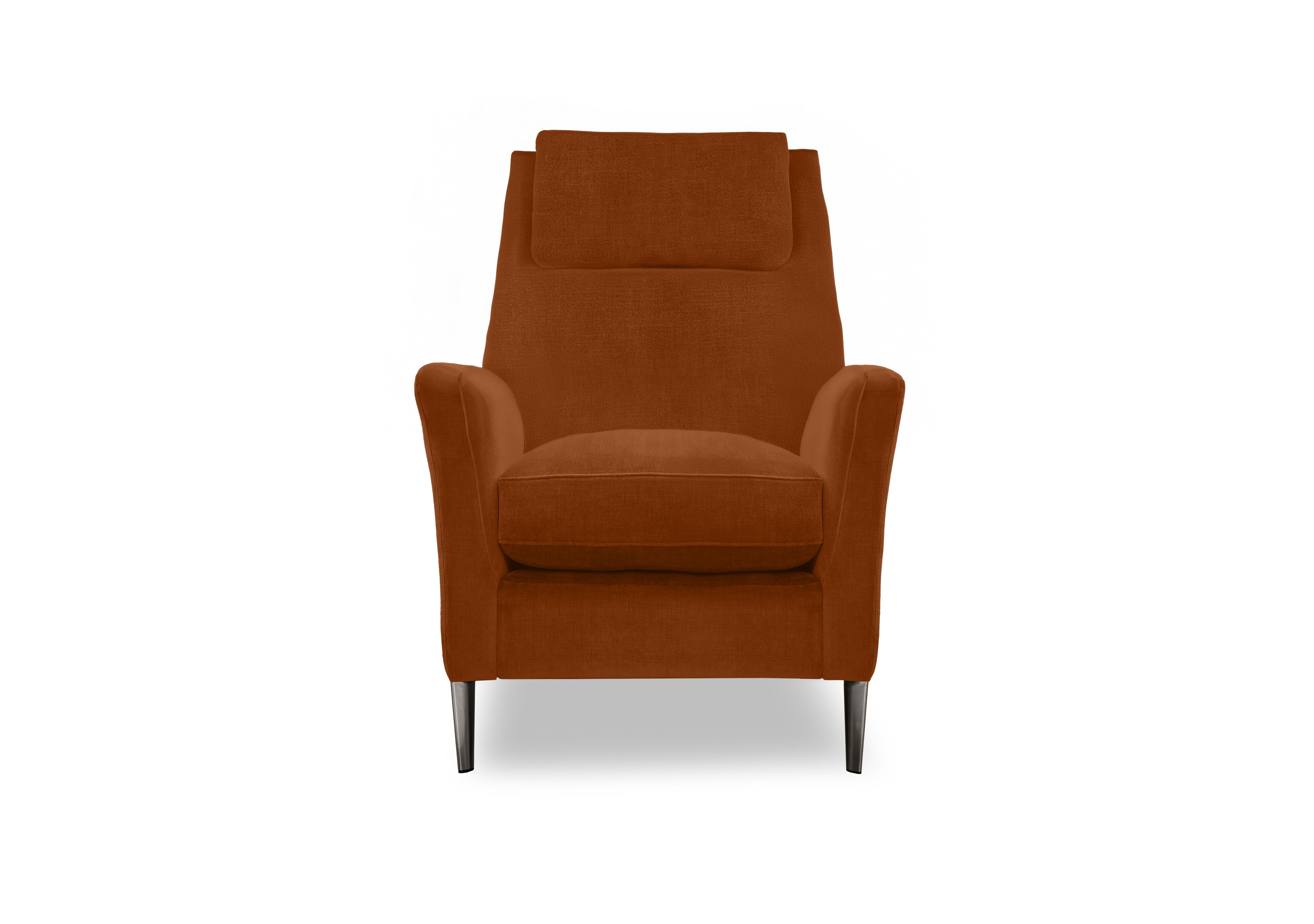 Moderna Designer Chair in Mht Pumpkin Chr on Furniture Village