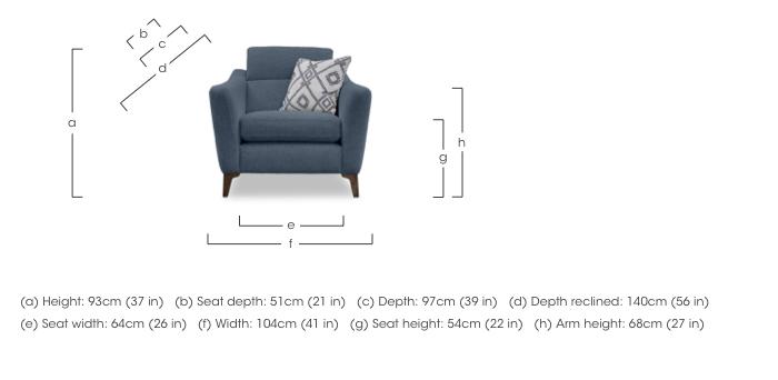 Moderna Power Recliner Chair with Power Telescopic Headrest in  on Furniture Village