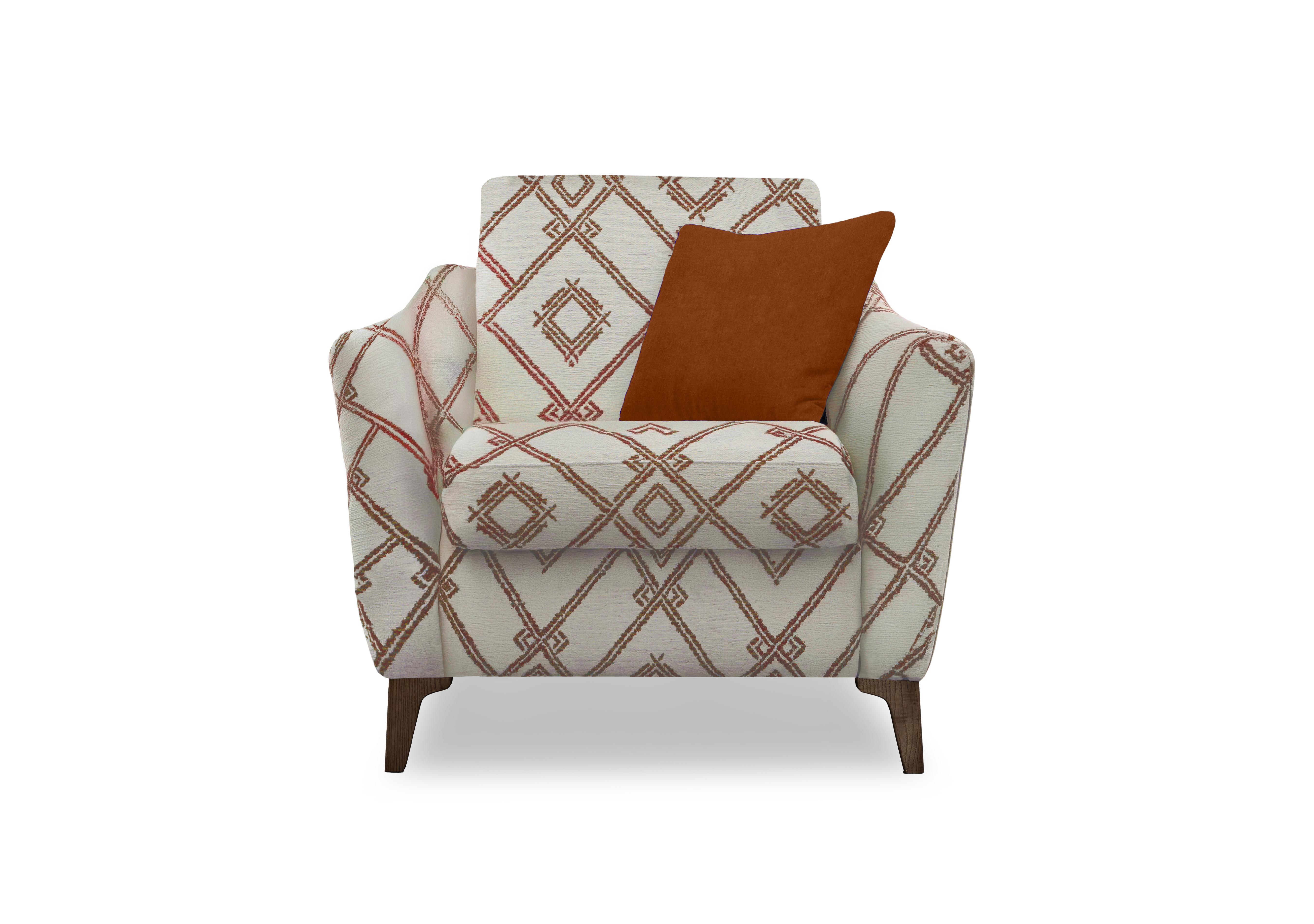 Moderna Power Recliner Chair with Power Telescopic Headrest in Azt Rust Sw on Furniture Village