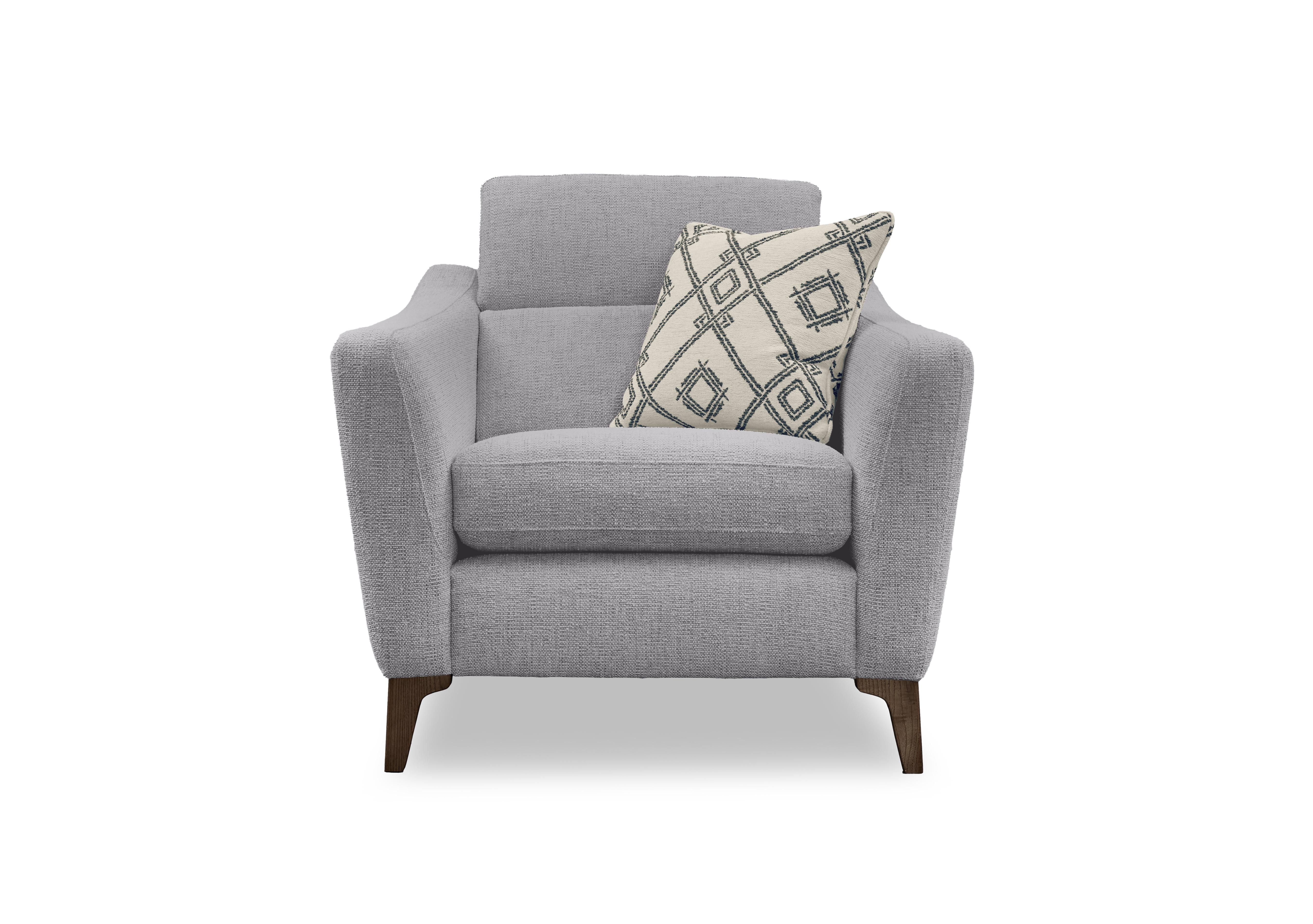 Moderna Power Recliner Chair with Power Telescopic Headrest in Blr Platinum Sw on Furniture Village
