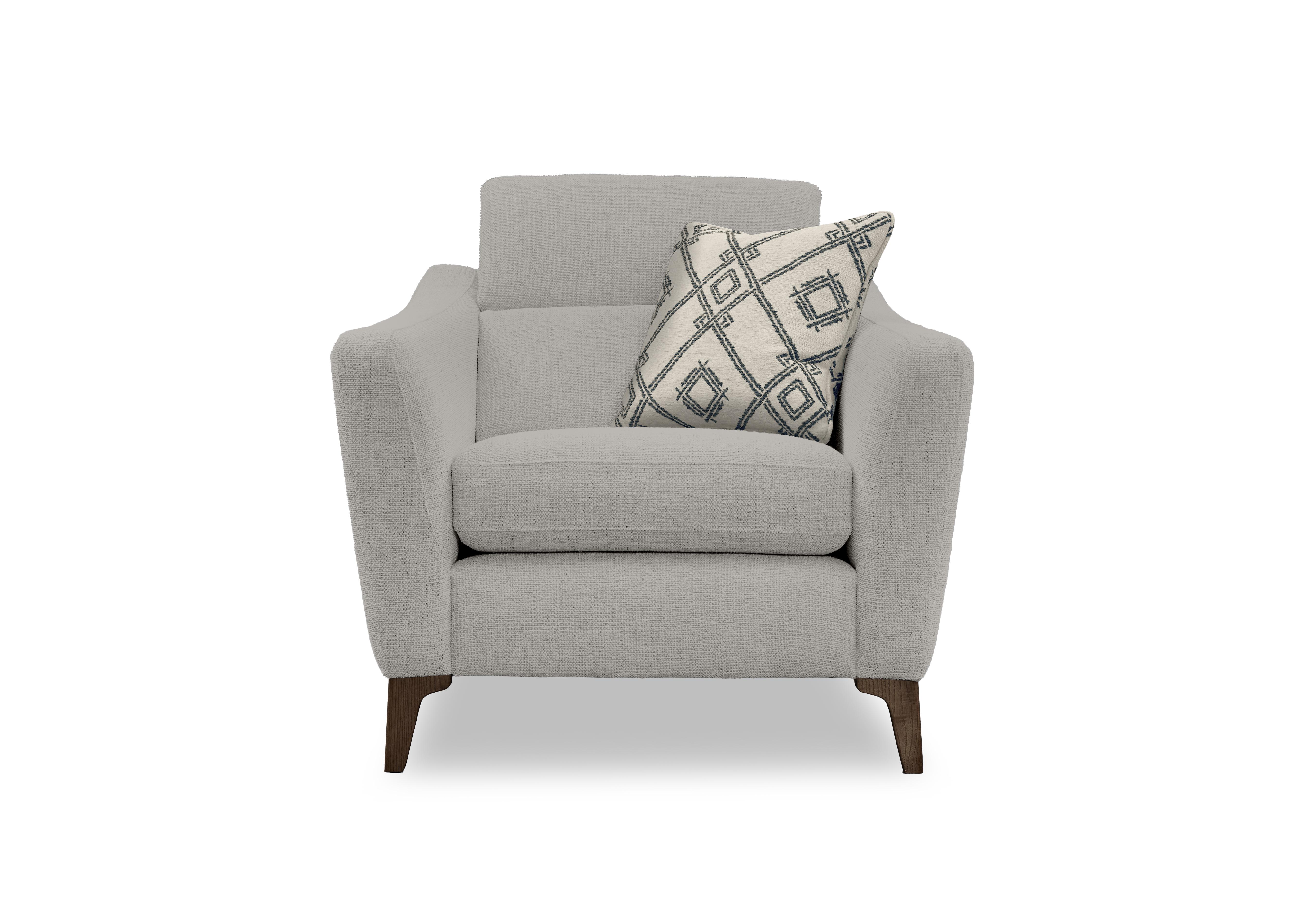 Moderna Power Recliner Chair with Power Telescopic Headrest in Mht Chalk Sw on Furniture Village