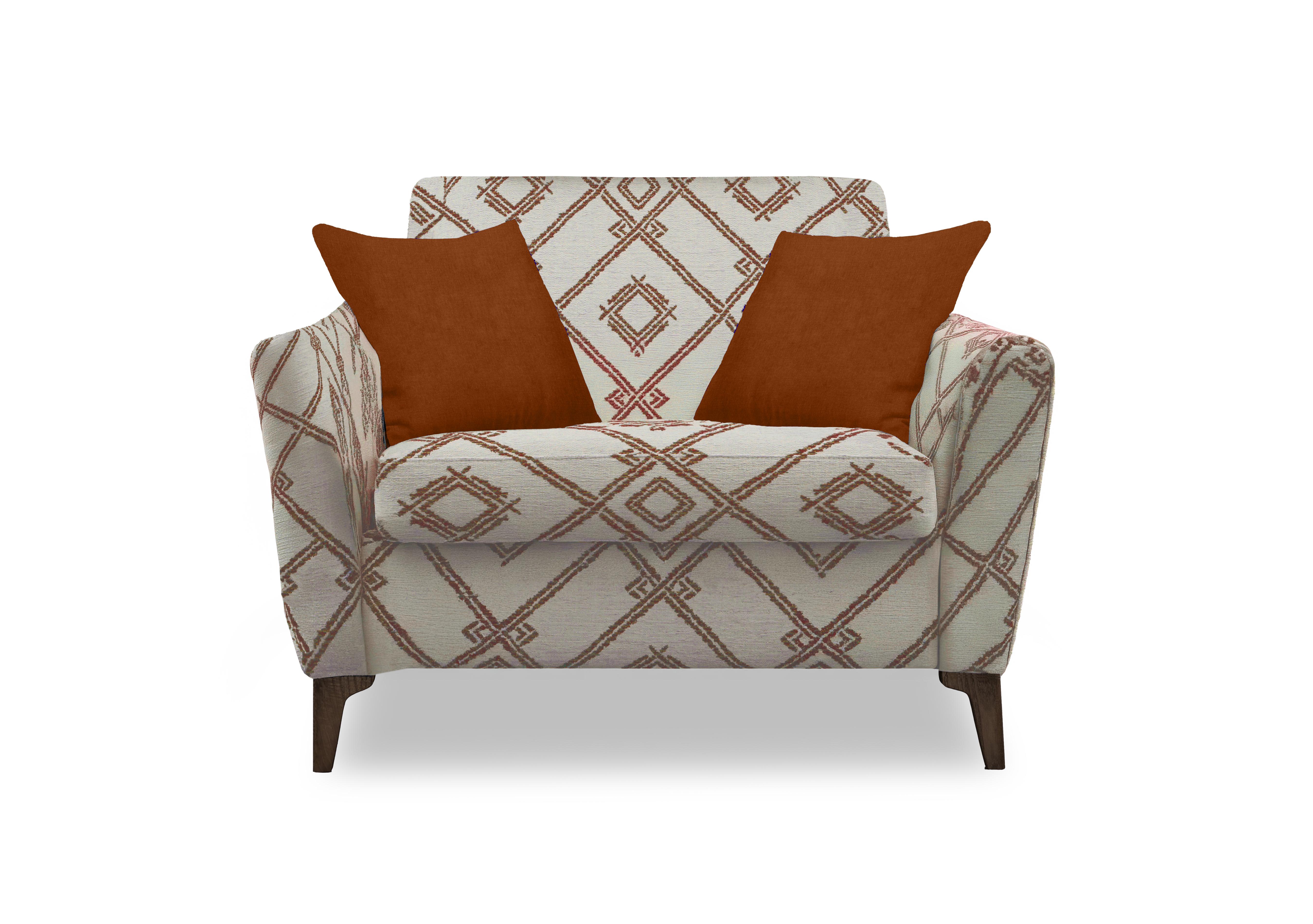 Moderna Snuggler Chair in Azt Rust Sw on Furniture Village