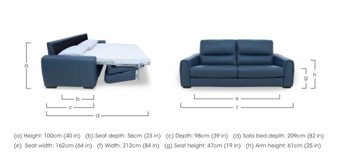 Flex Leather 3 Seater Sofa Bed with Storage Arms in  on Furniture Village