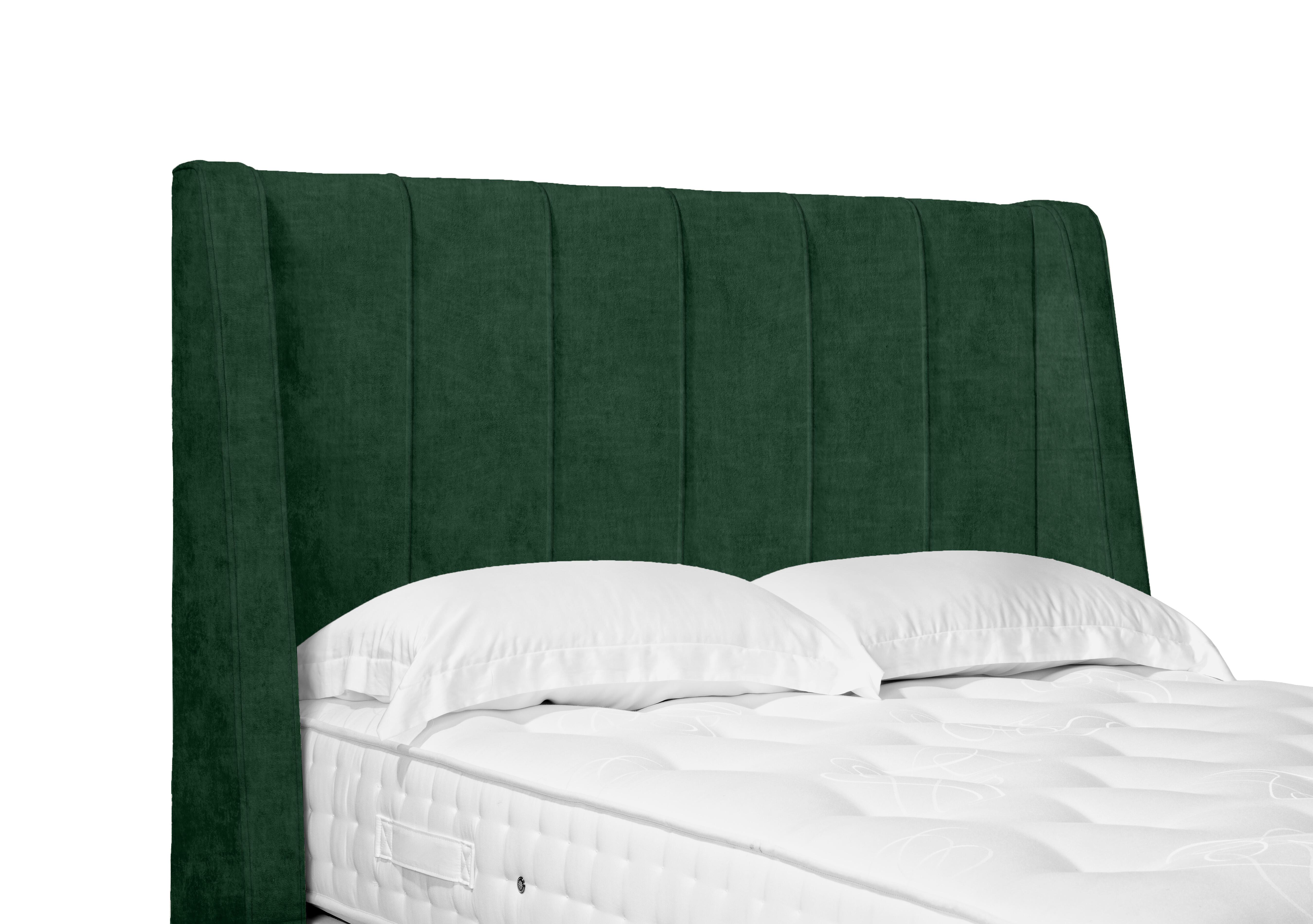 Alden High Floor Standing Headboard in 502 Tormaline Green on Furniture Village