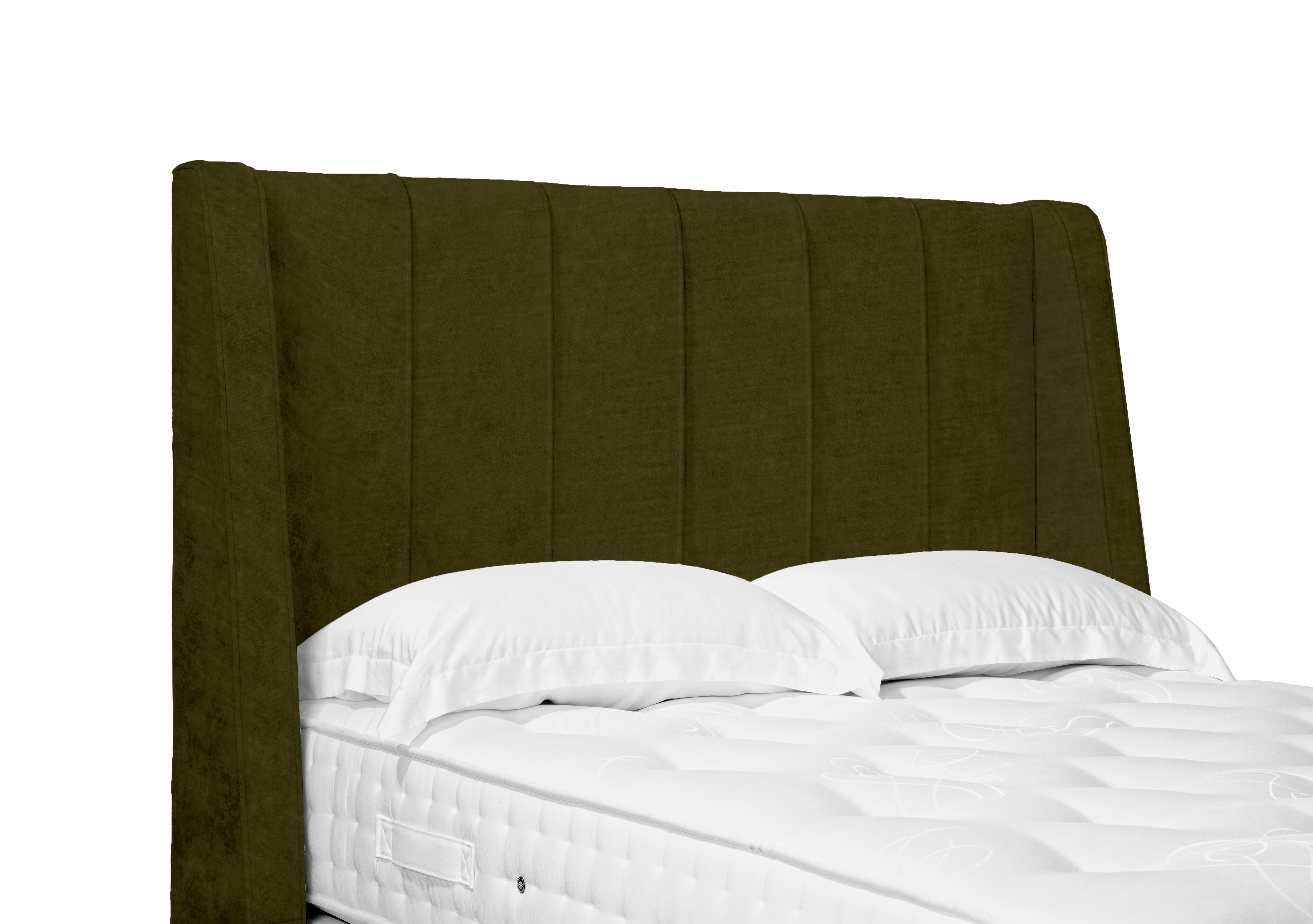 Artisan Collection Alden High Floor Standing Headboard in Milan Khaki on Furniture Village