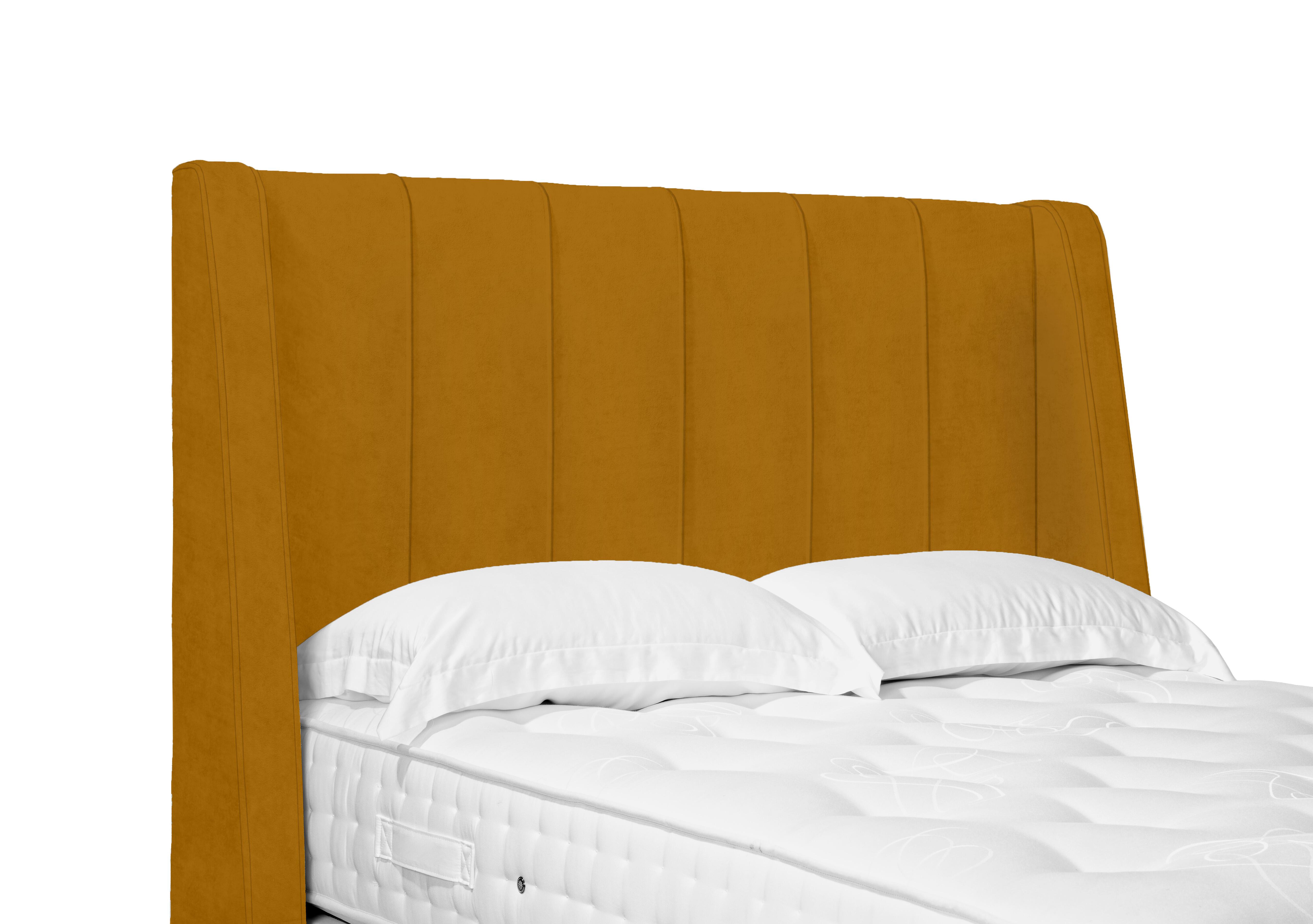 Alden High Floor Standing Headboard in Plush Corn on Furniture Village