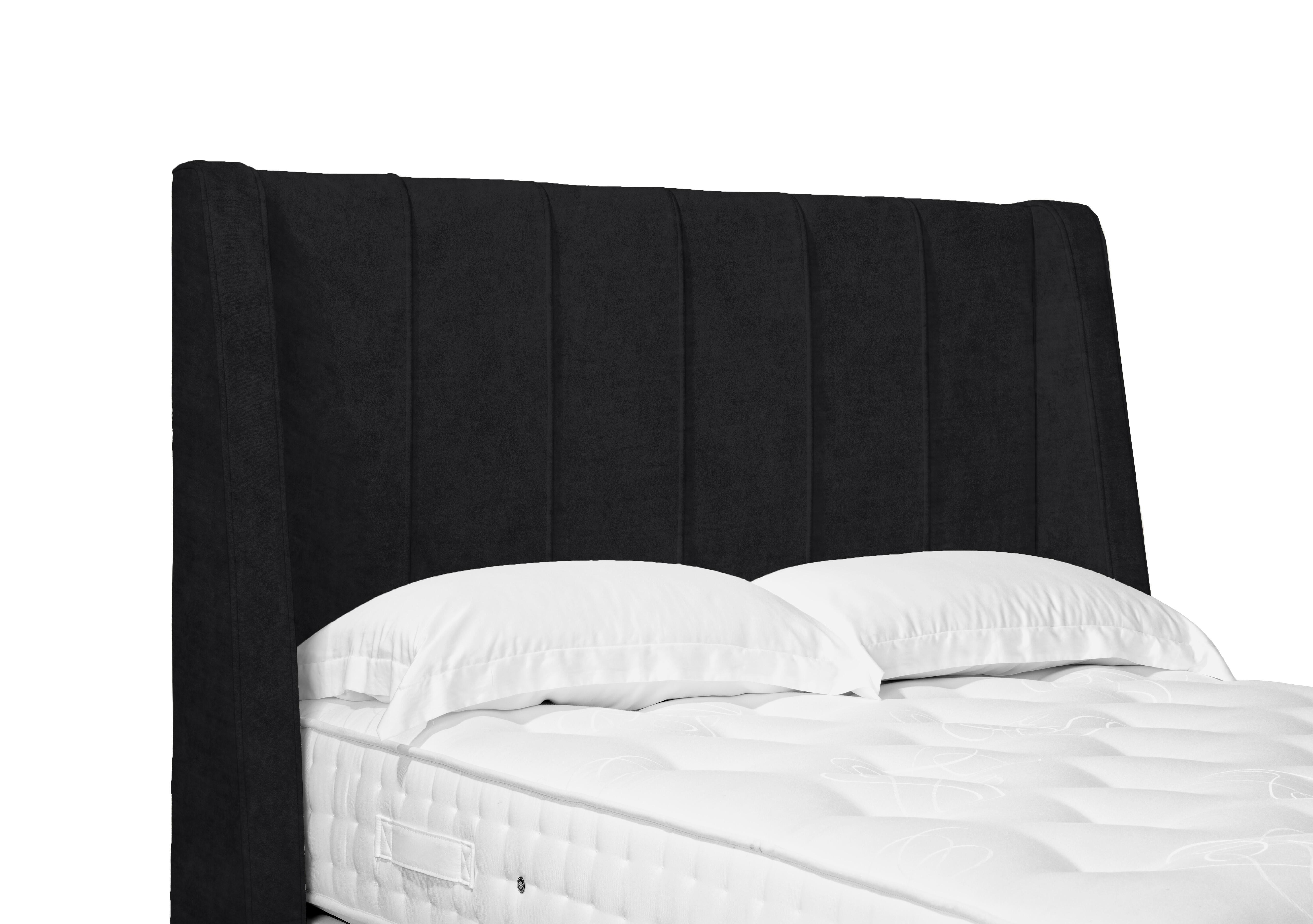 Artisan Collection Alden High Floor Standing Headboard in Plush Ebony on Furniture Village