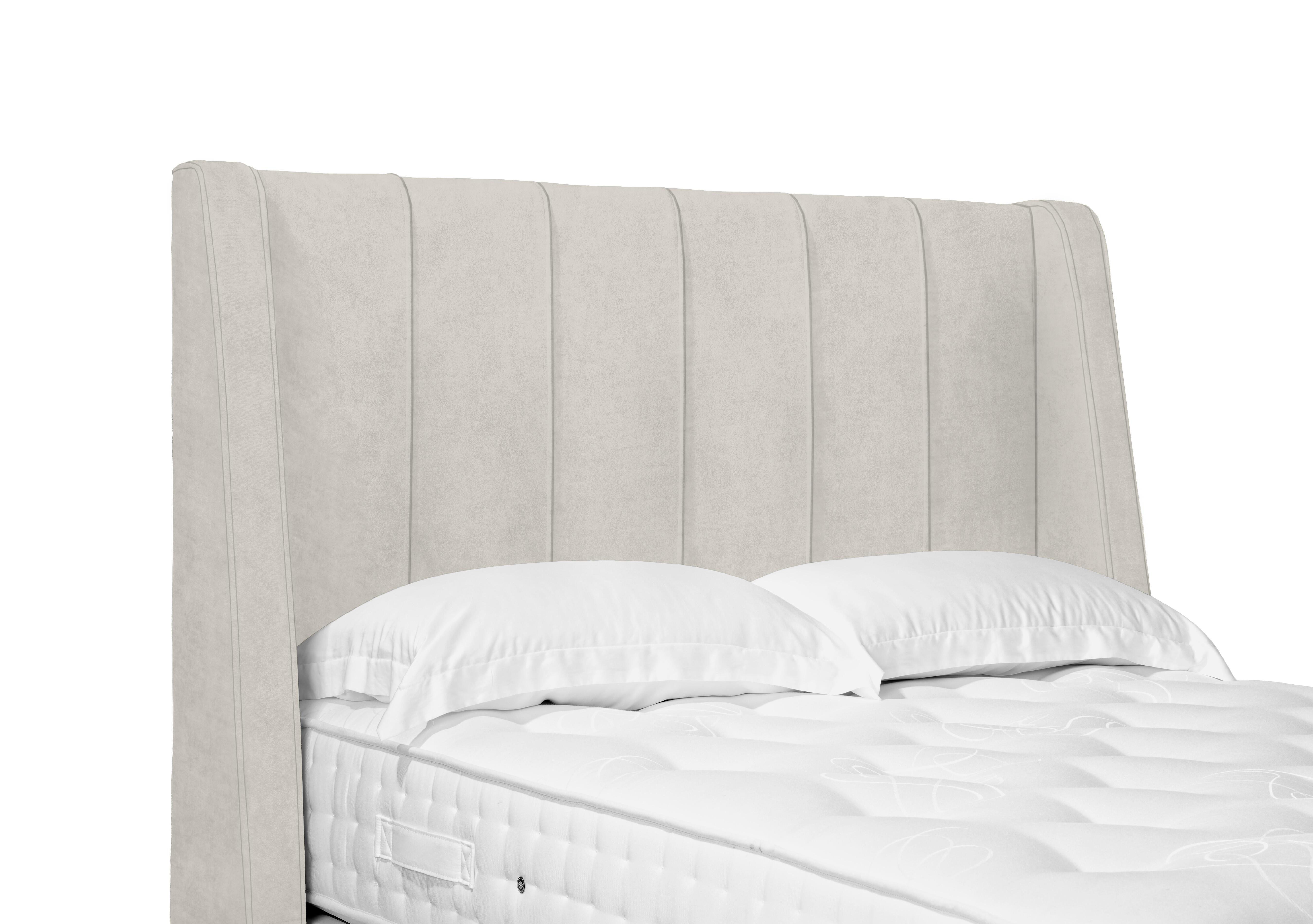 Artisan Collection Alden High Floor Standing Winged Headboard in Plush Ecru on Furniture Village