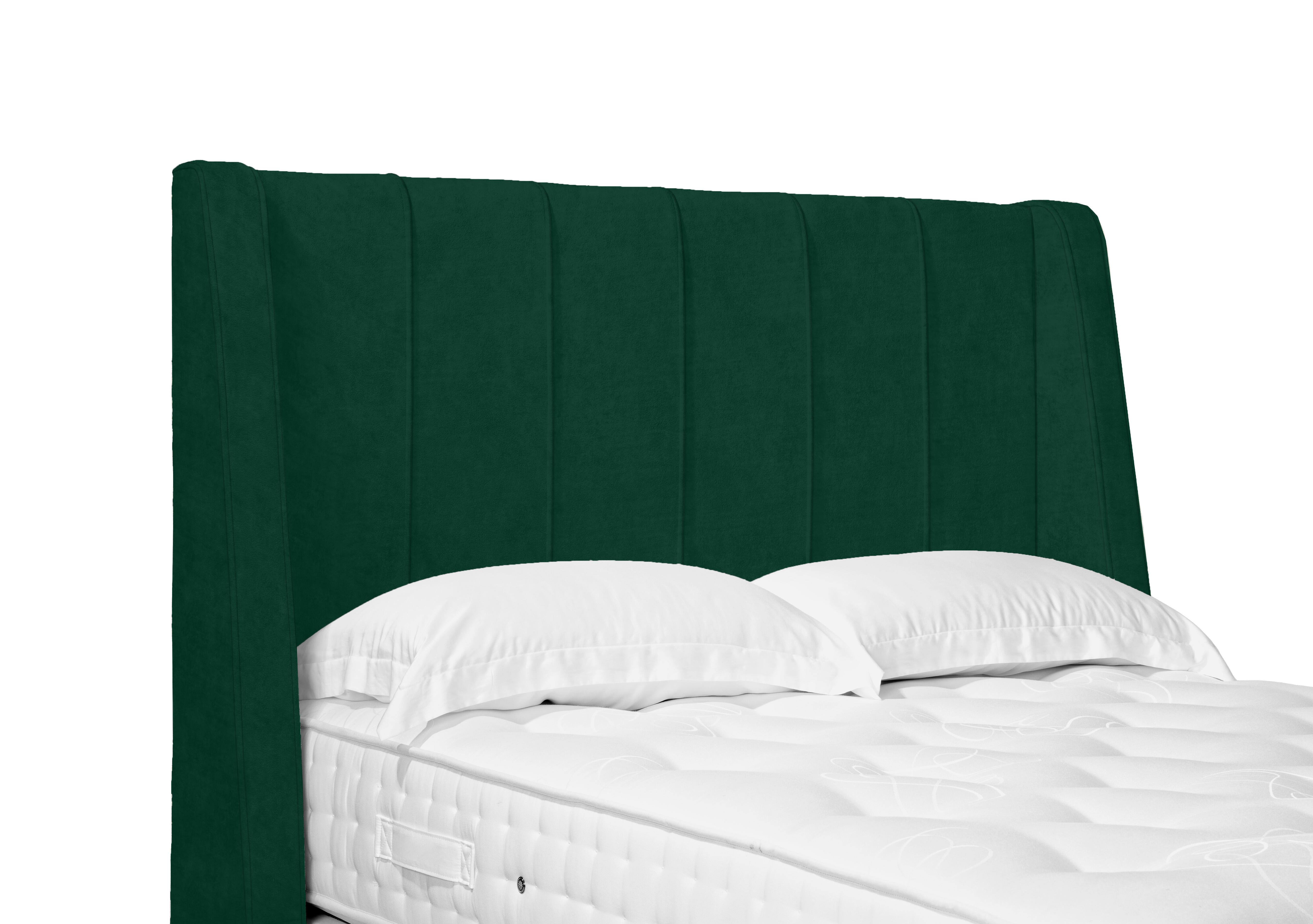 Artisan Collection Alden High Floor Standing Headboard in Plush Emerald on Furniture Village