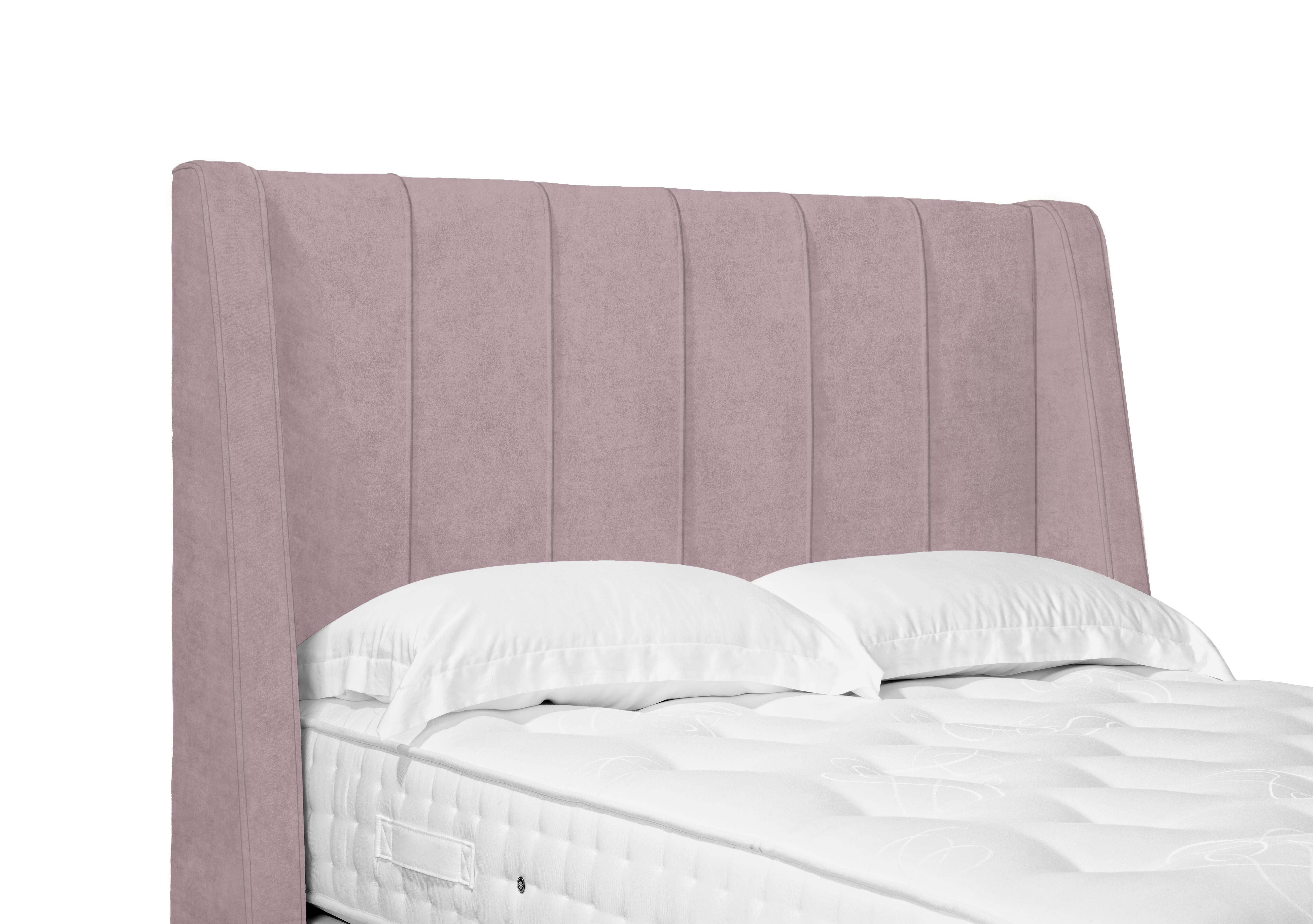 Artisan Collection Alden High Floor Standing Headboard in Plush Lilac on Furniture Village