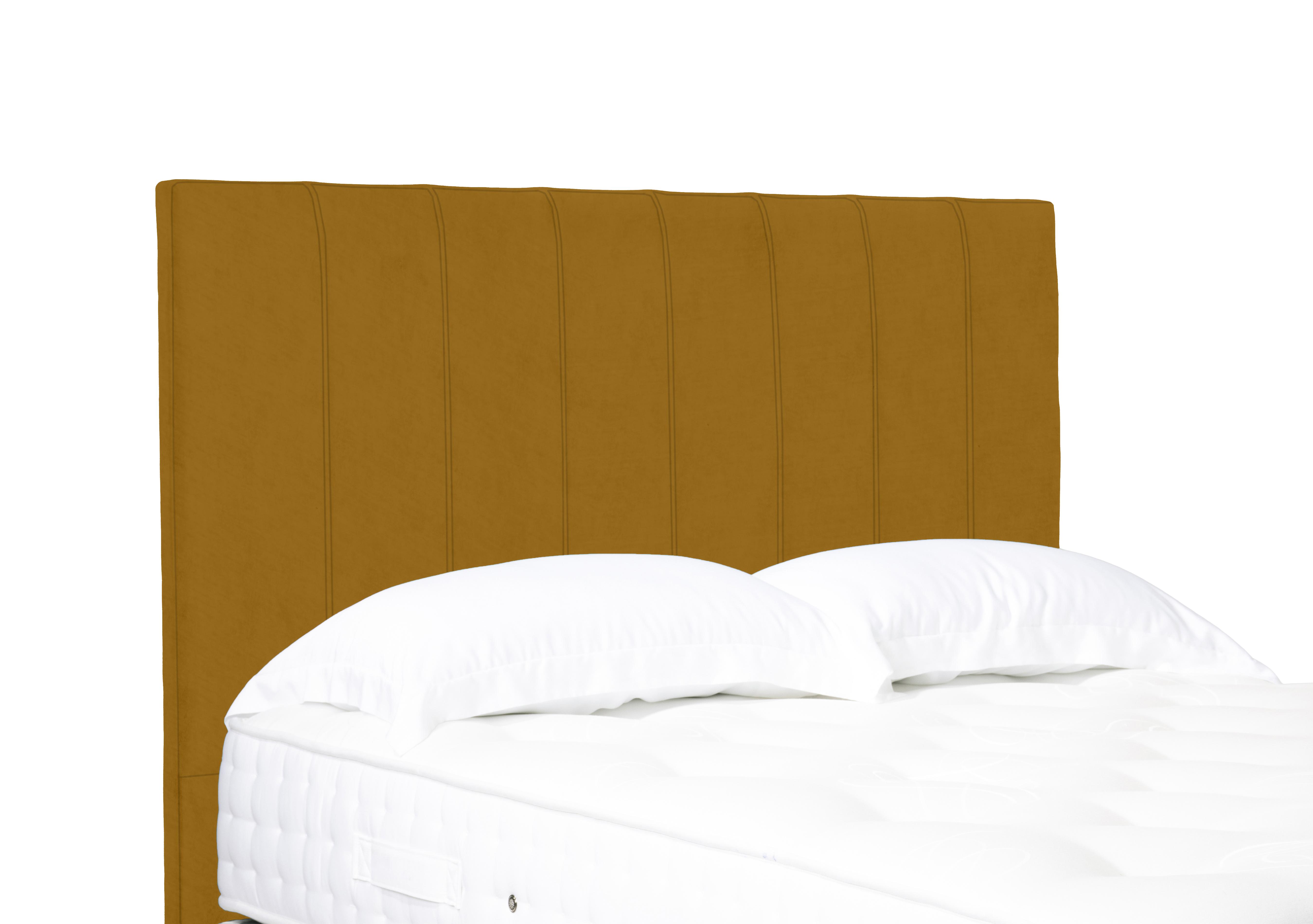 Axel High Floor Standing Headboard in Plush Corn on Furniture Village